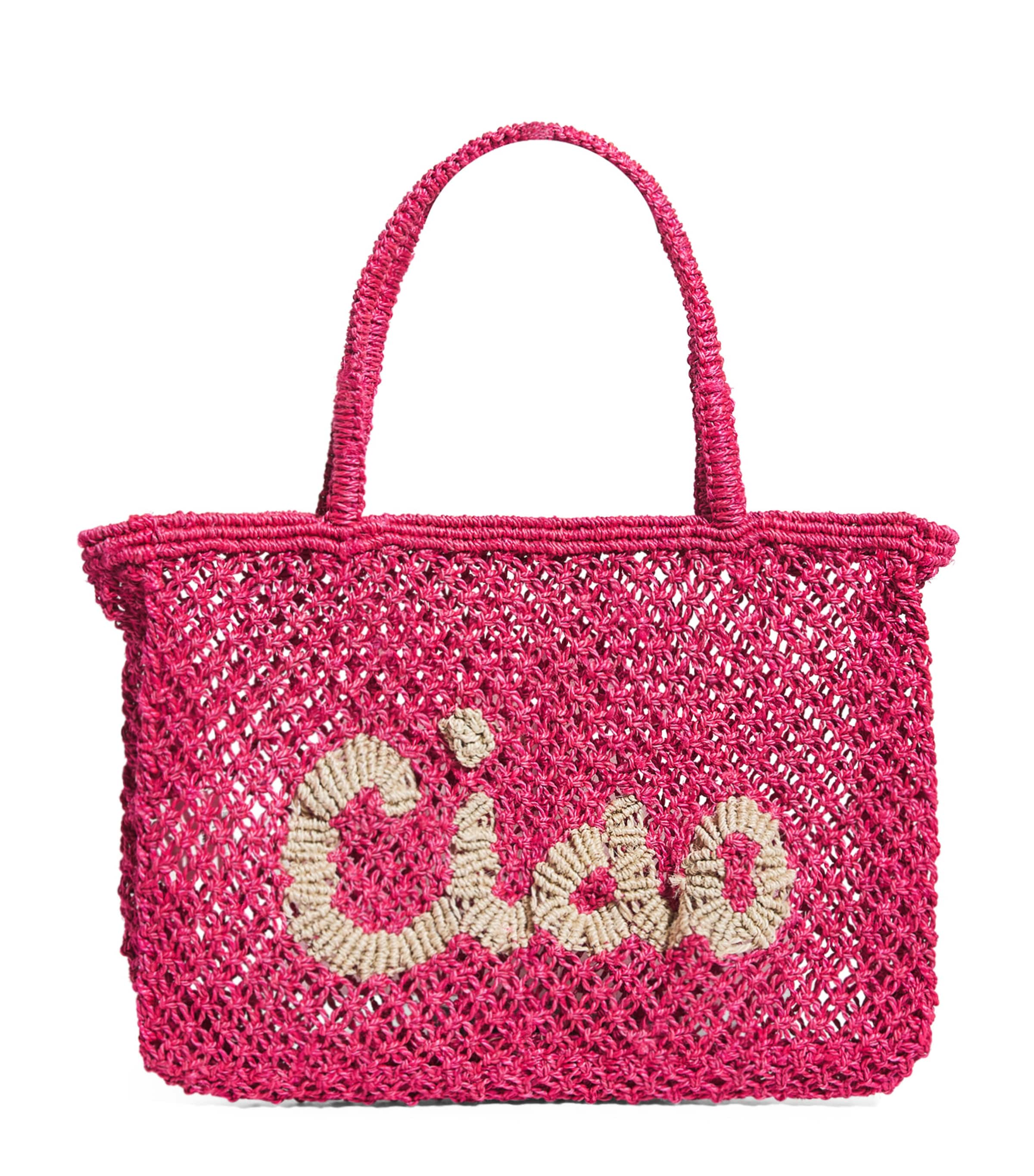 The Jacksons London CIAO BELLA Natural With Pink Jute Bag