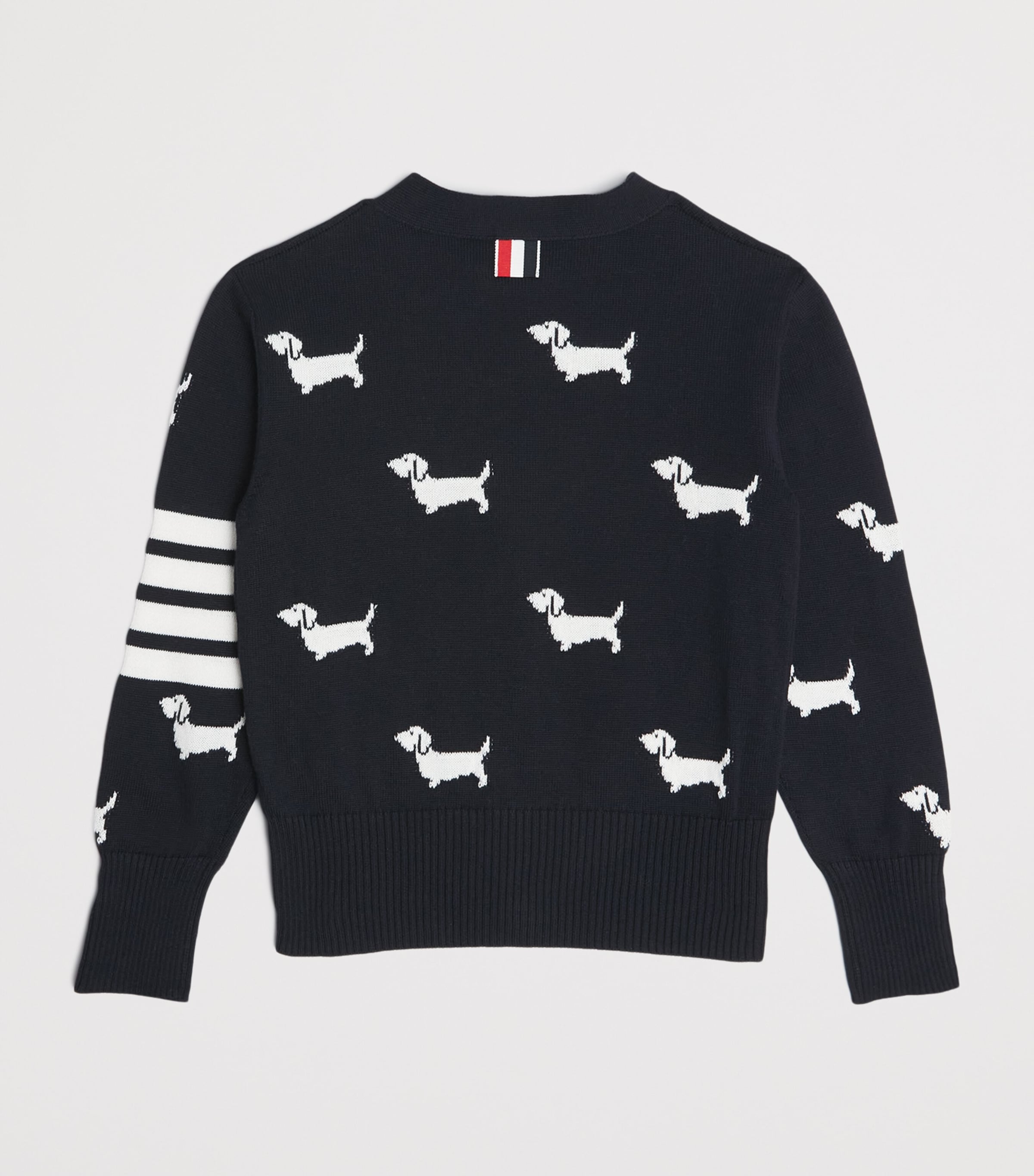Thom Browne Kids Cotton Dog Cardigan (2-12 Years) Navy Image 2