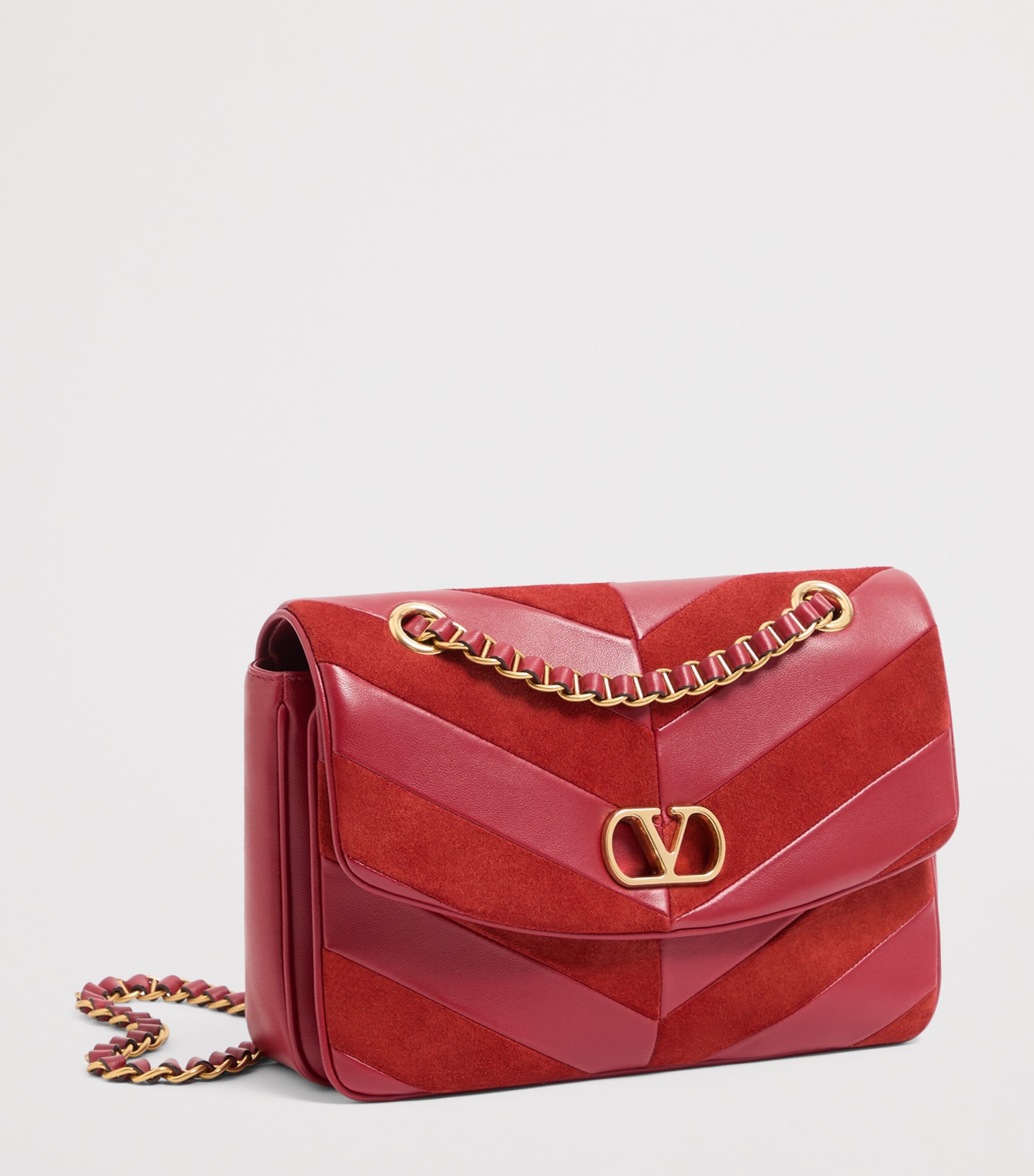 Valentino Garavani Lambskin Chevron Djuna Shoulder Bag Aqs Image 3
