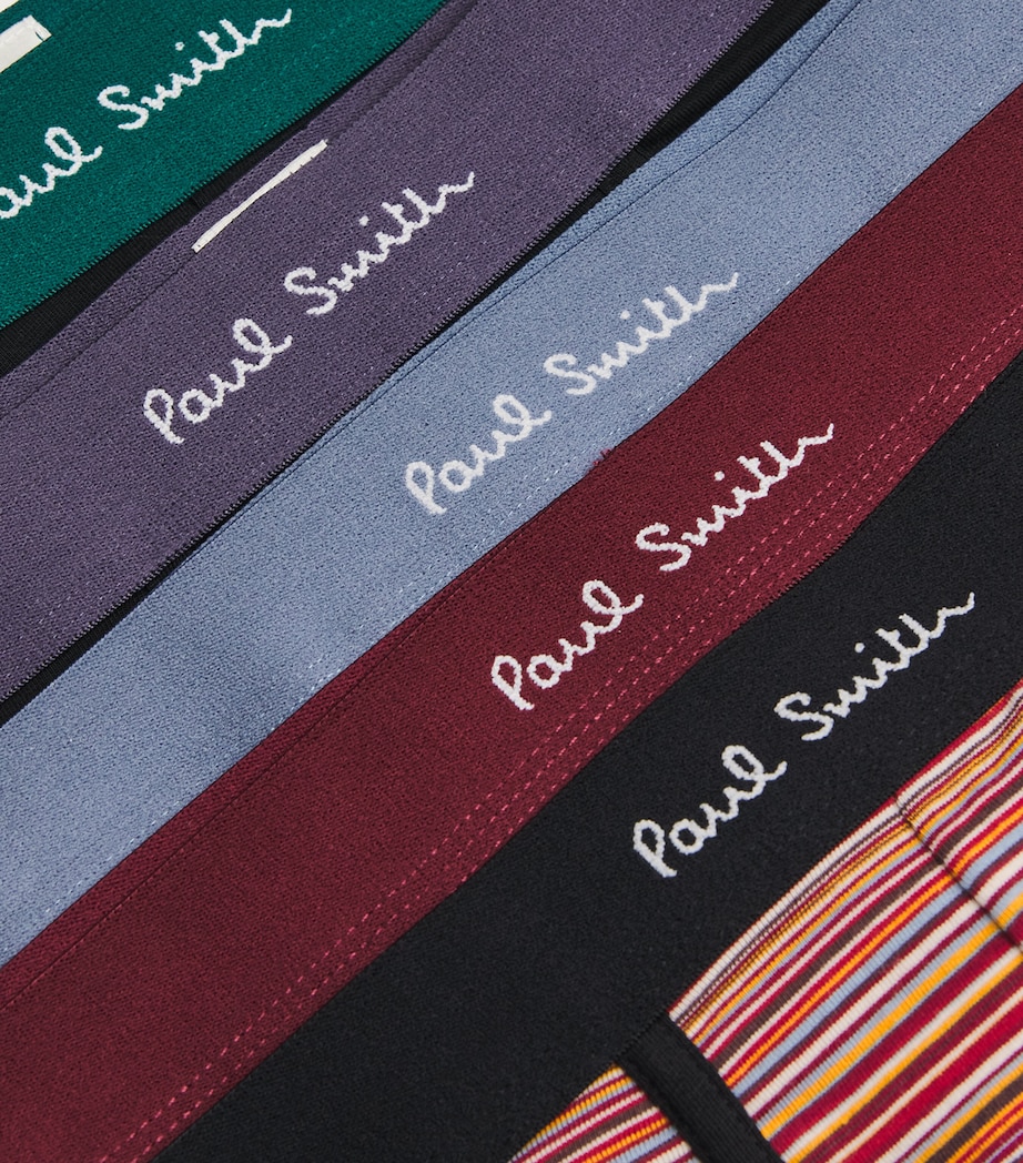 Stretch-Cotton Signature Stripe Trunks (Pack of 5) BLACK Image 5