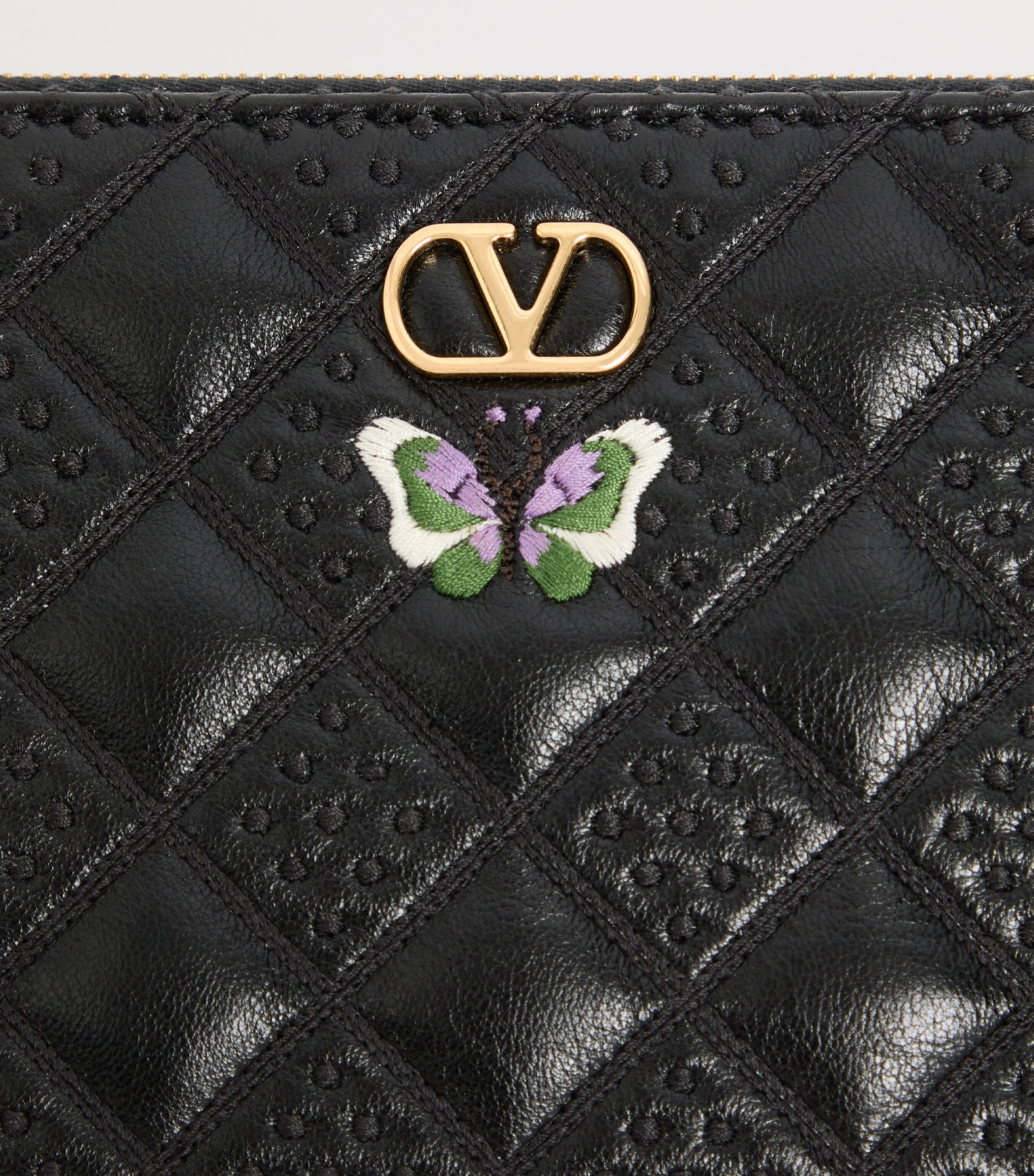 Valentino Garavani Medium Leather Flutterby Pouch Image 6