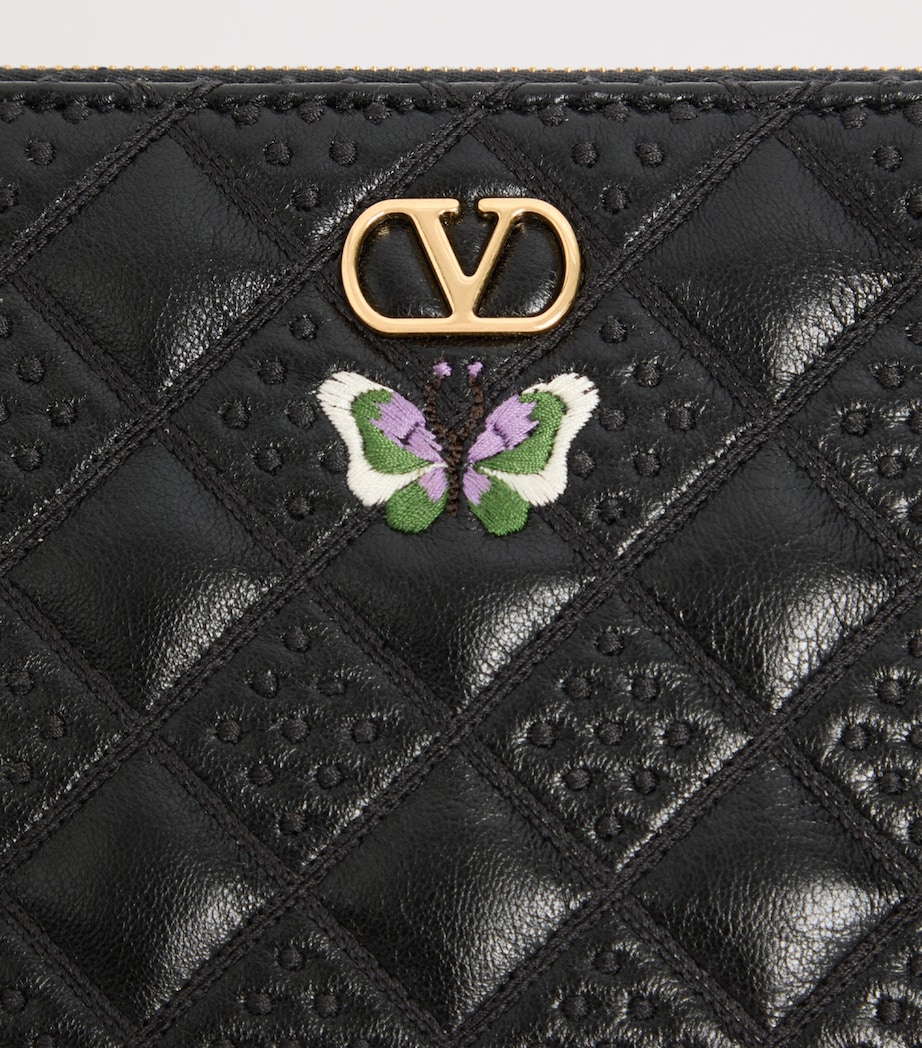Valentino Garavani Medium Leather Flutterby Pouch Image 6
