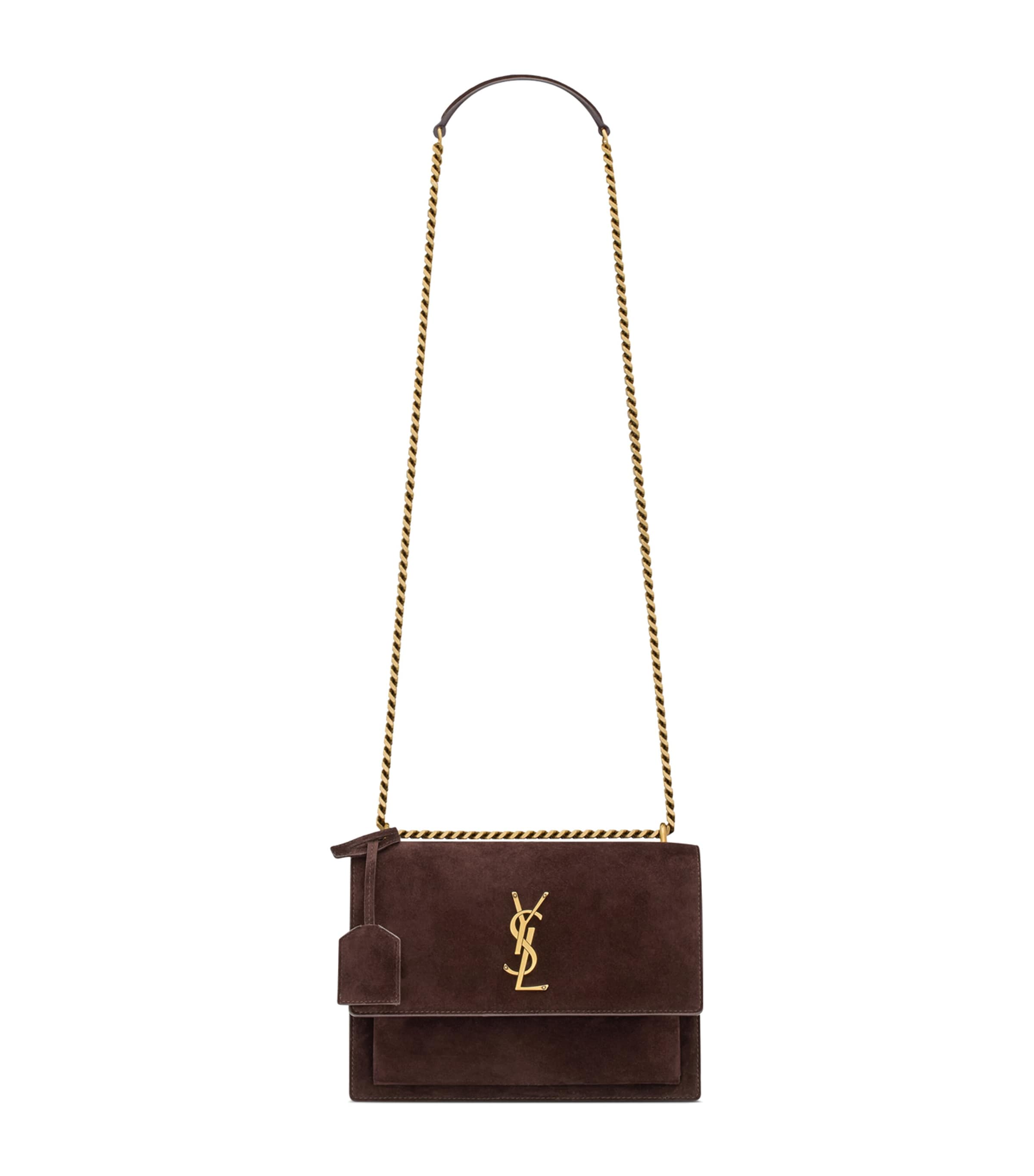Saint Laurent Medium Suede Sunset Shoulder Bag Image 1