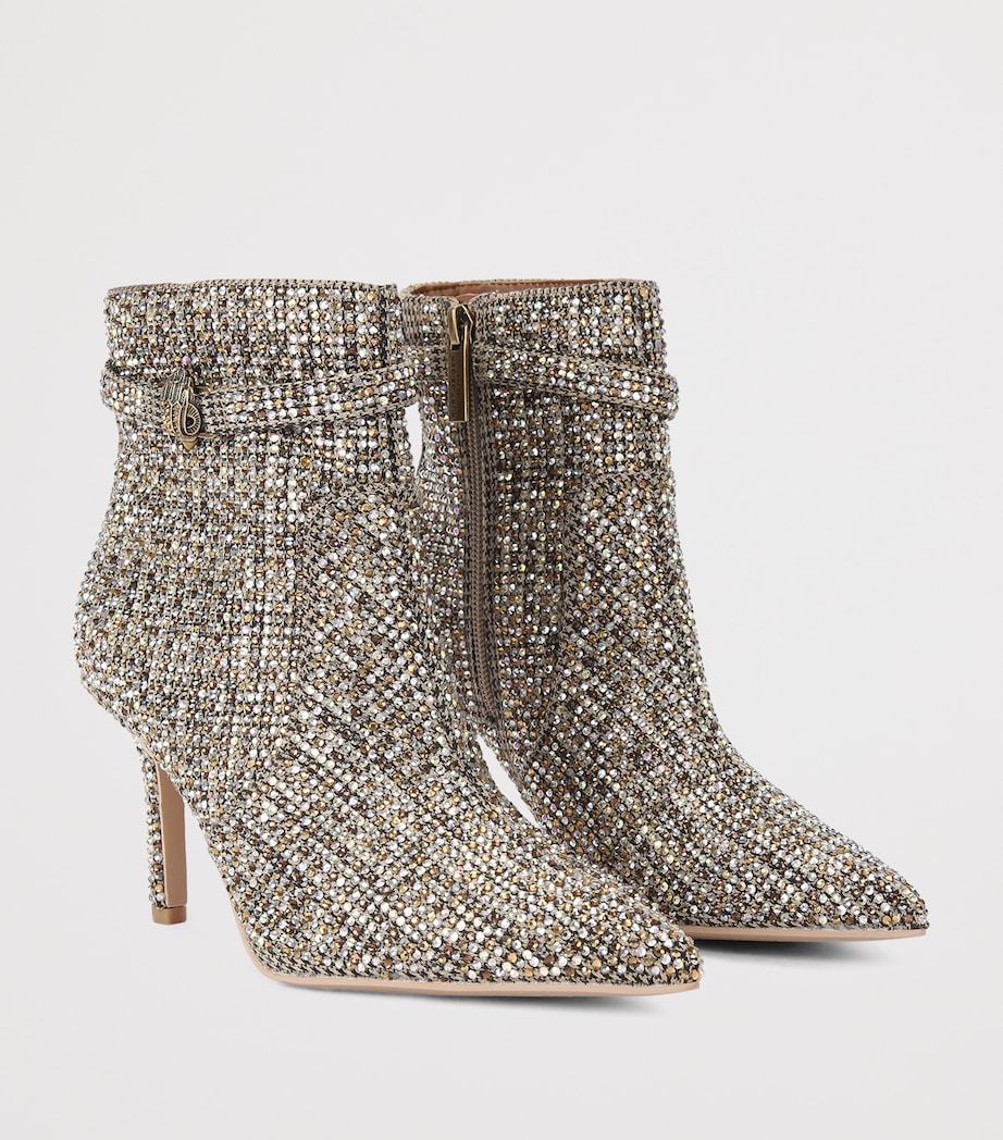 Rhinestone Kensington Ankle Boots BEIGE COMB Image 4