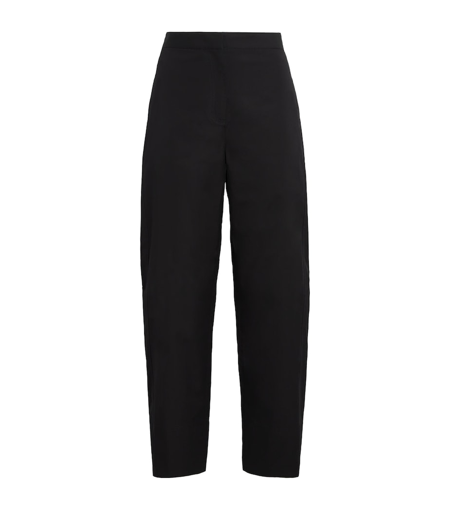 Organic Cotton Twisted Seam Trousers 001 BLACK Image 1