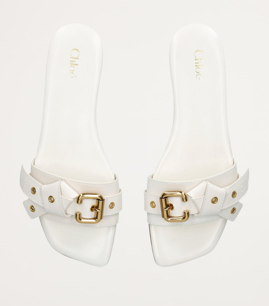 Leather Mae Slides WHITE/OTH Image 4