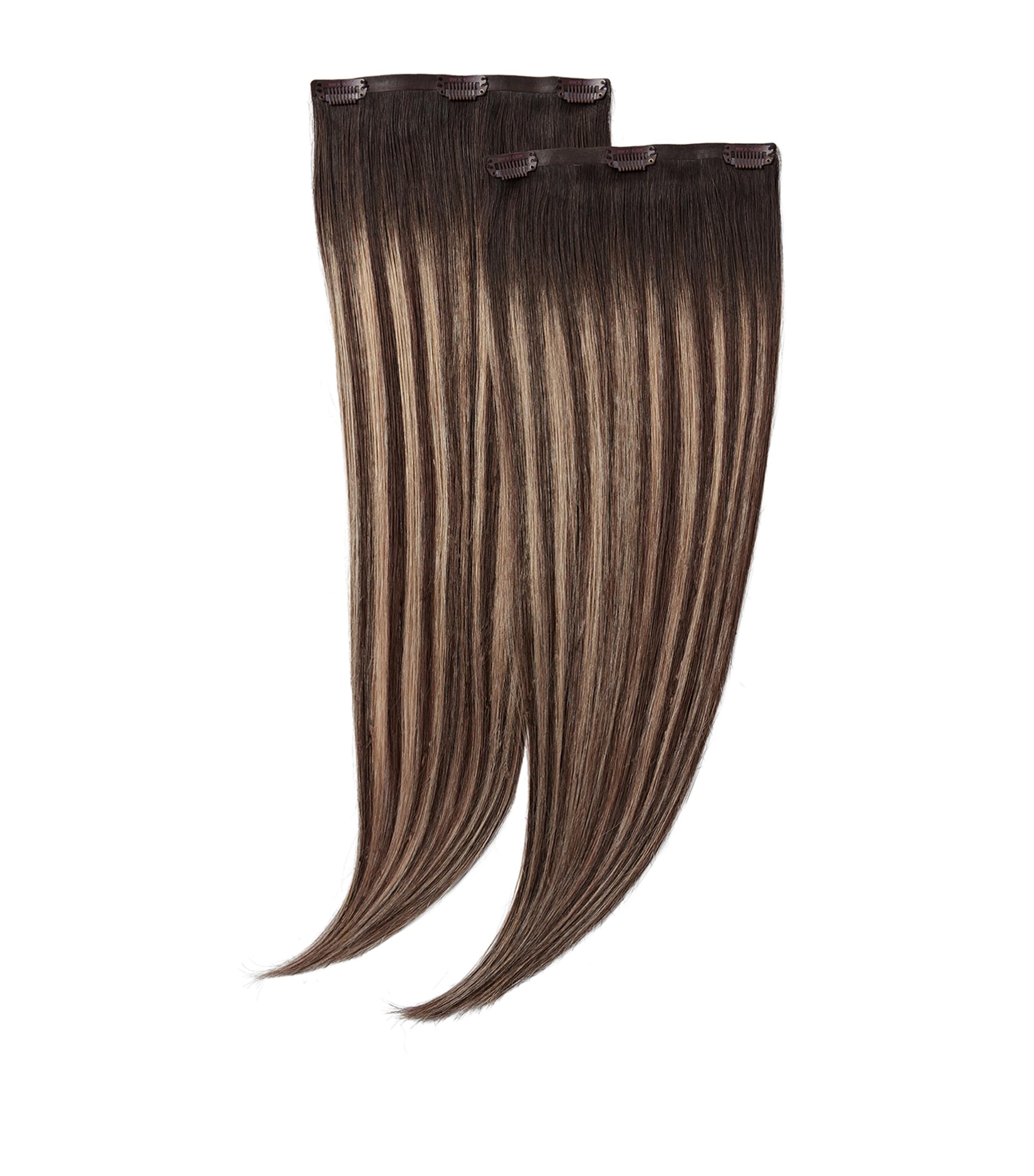 Beauty Works x Huda BARELY THERE Mix & Match Duo Clip-In Hair Extensions (20") BROND'MBRE Image 1