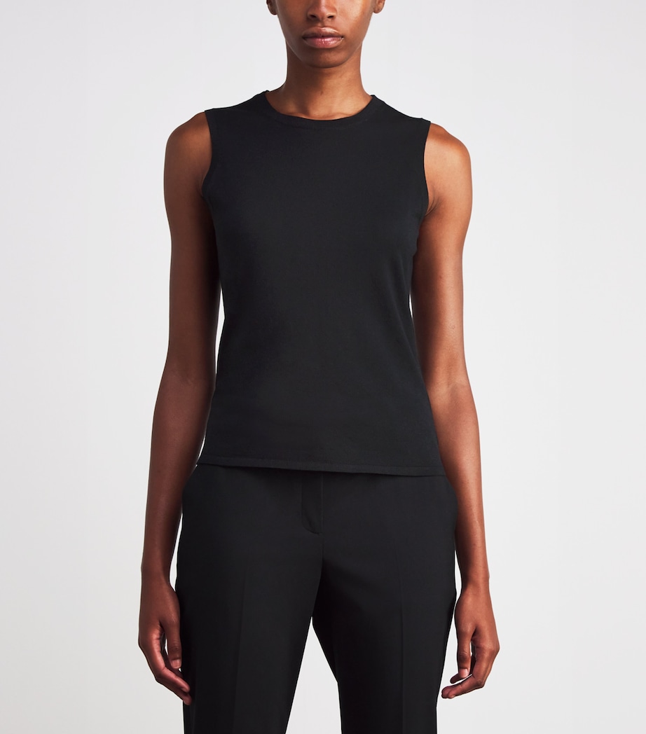 Regal Wool Sweater Vest 001 BLACK Image 3