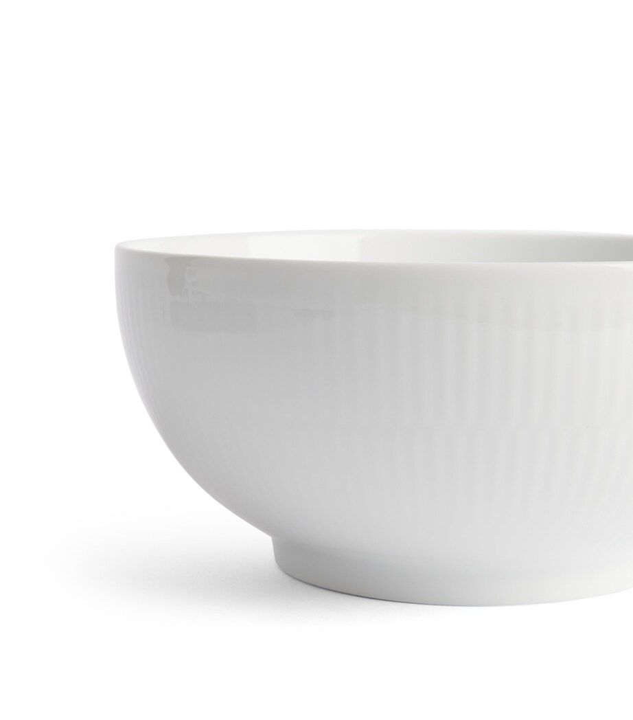 White Fluted Bowl (18cm) WHITE Image 2