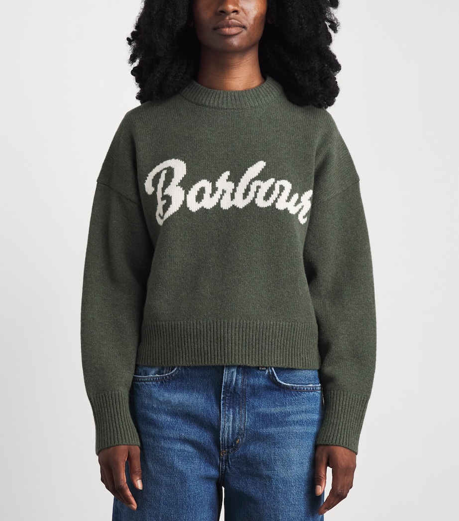 Barbour Womens Wool Ivybridge Sweater Olive Image 4
