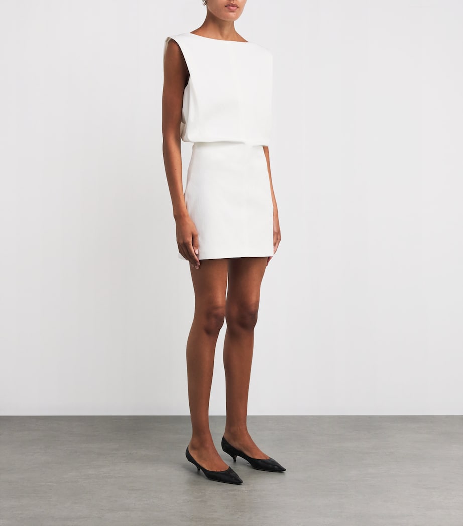 Cotton Toma Mini Dress 168 CHALK Image 3