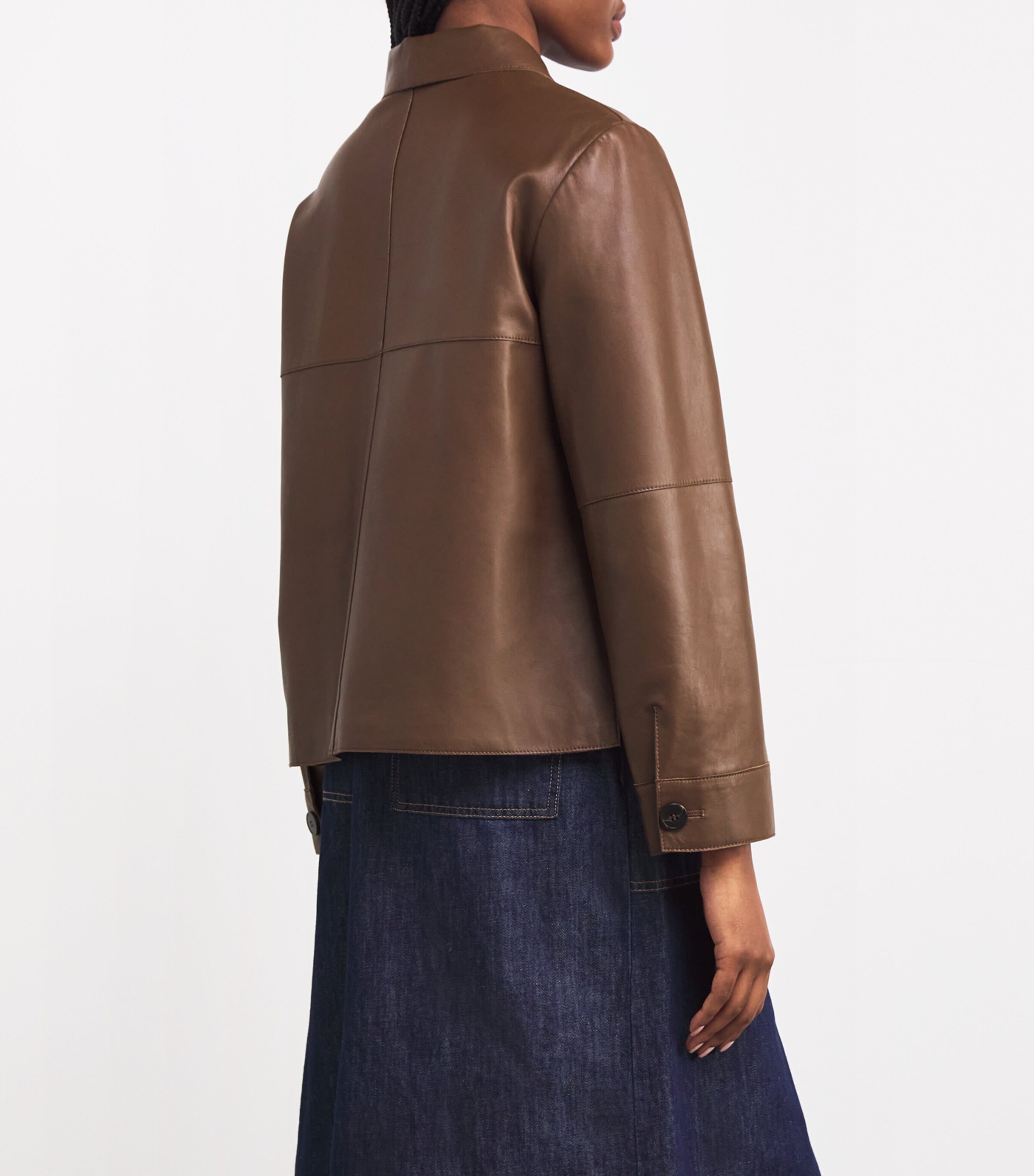 Weekend Max Mara Brown Nappa Leather Shirt Jacket | Harrods US