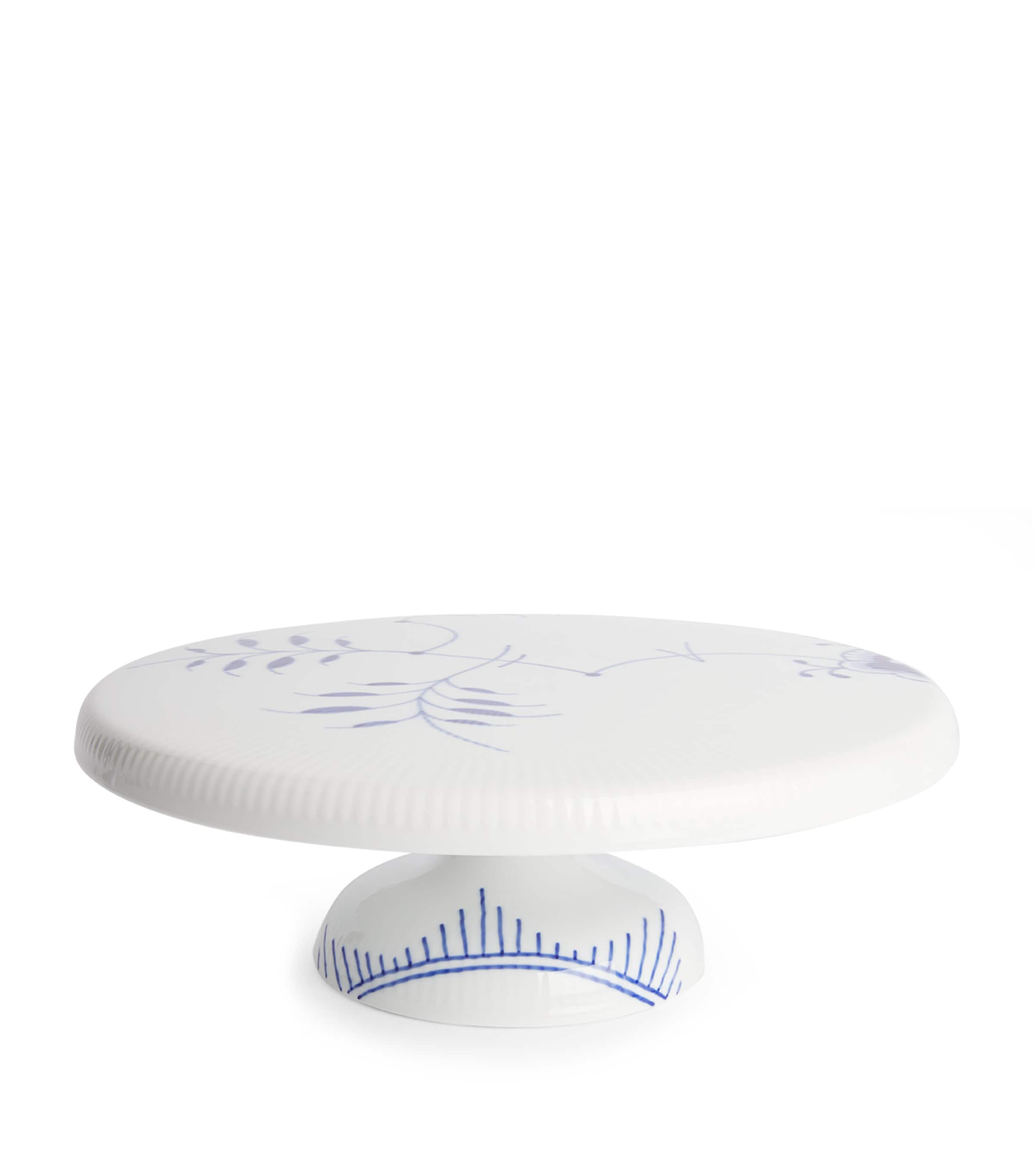Royal Copenhagen Blue Fluted Mega Dish On Stand In Blue