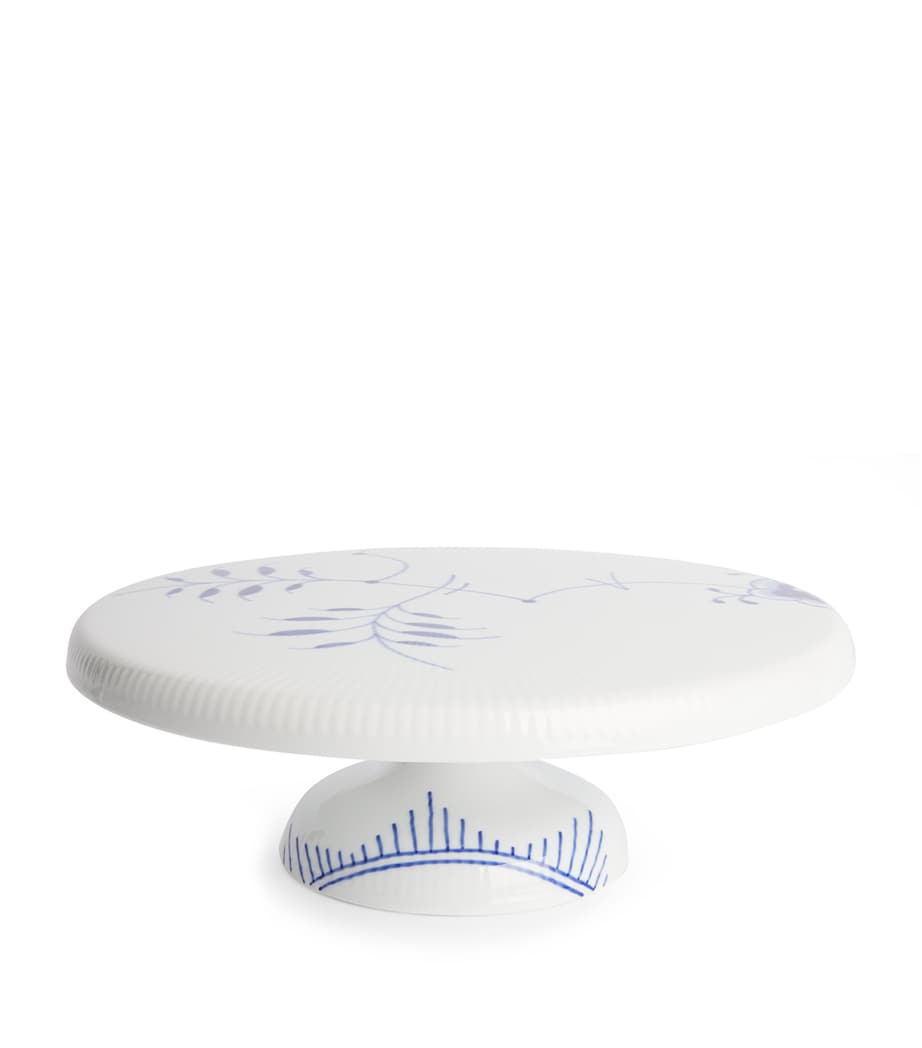 Blue Fluted Mega Dish on Stand (29.5cm) BLUE Image 1