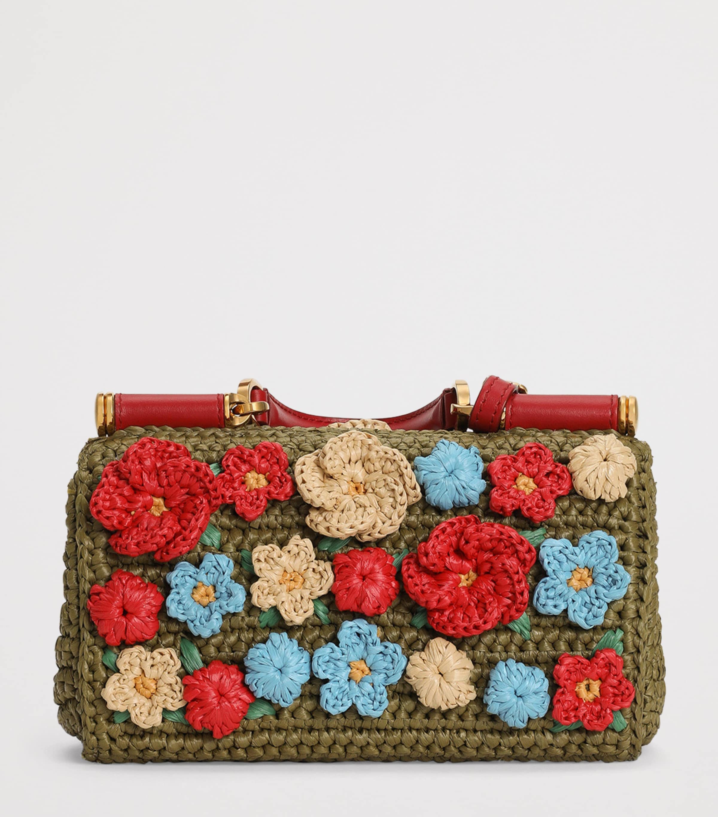 Dolce&Gabbana Woven My Sicily Top-Handle Bag Green/mul Image 5