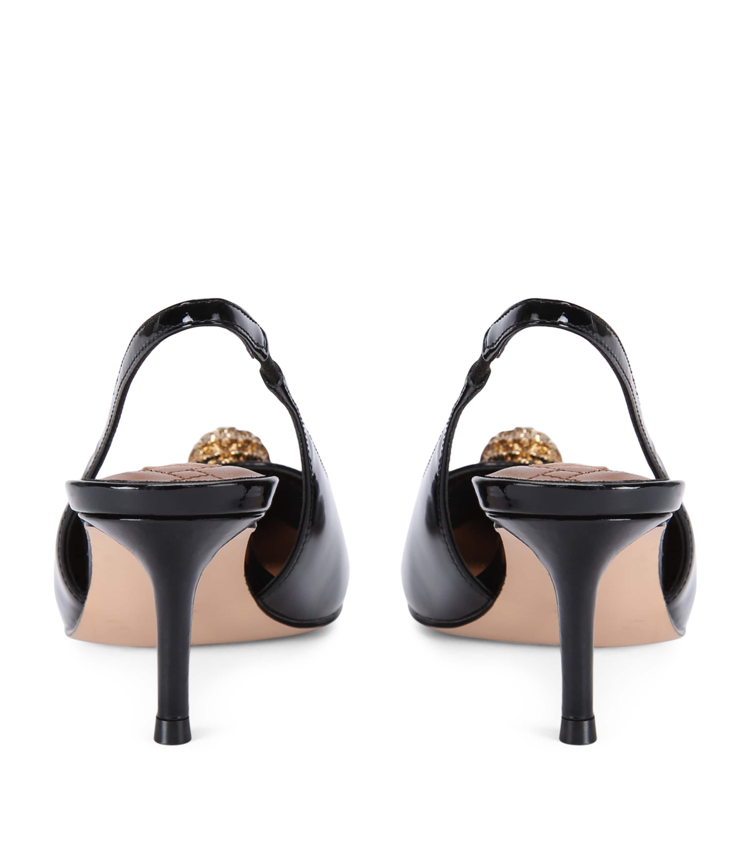 Patent Leather Belgravia Slingback Pumps BLACK Image 2