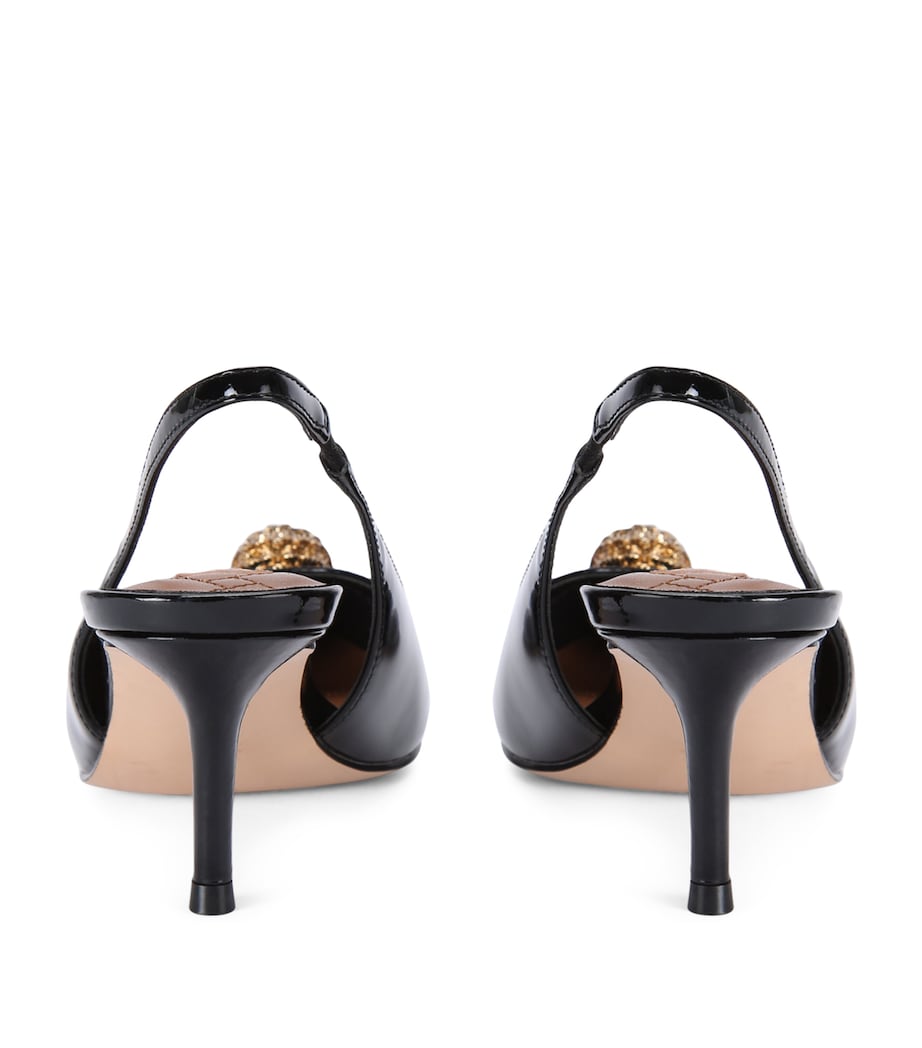 Patent Leather Belgravia Slingback Pumps BLACK Image 2