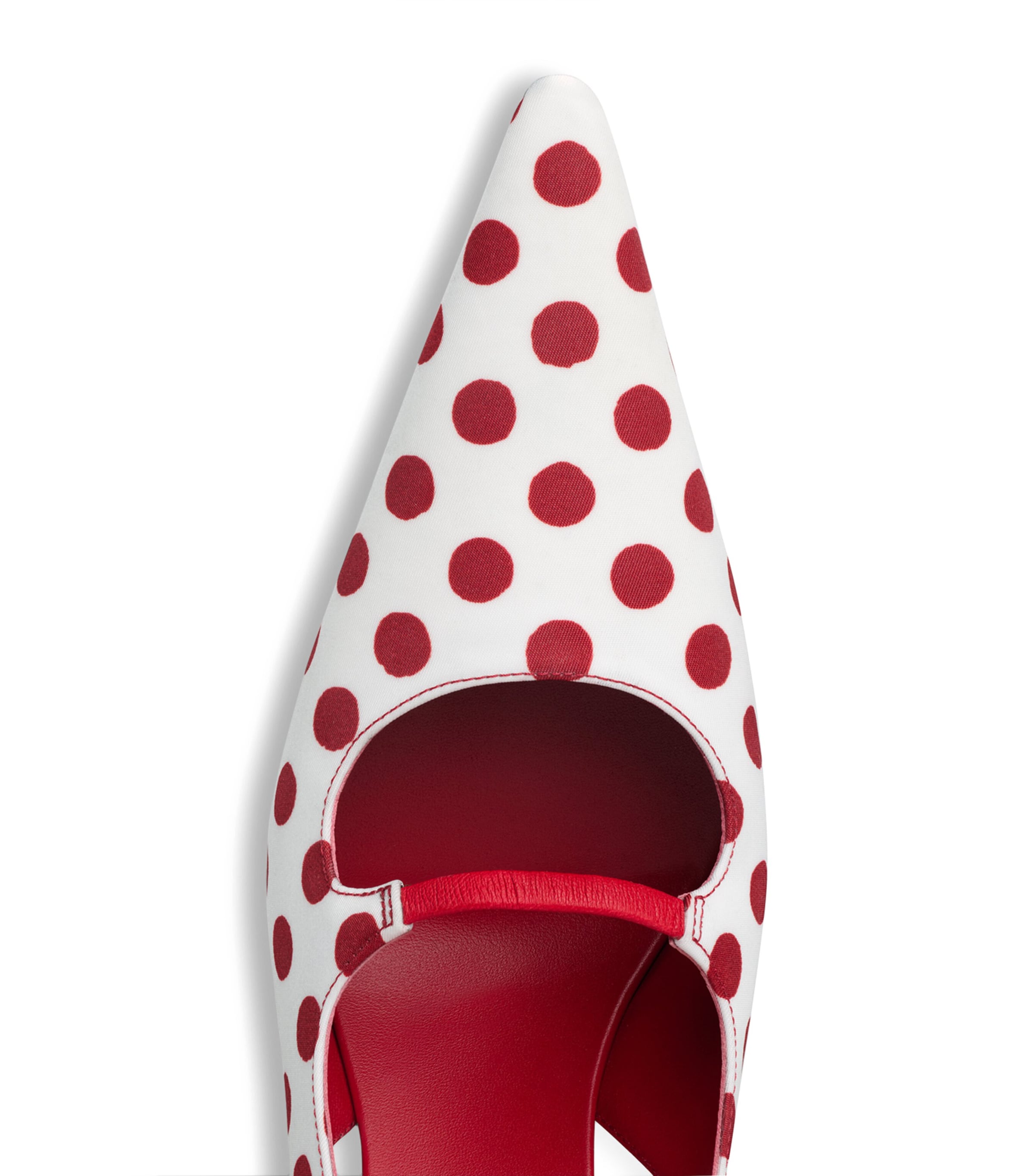 Alaïa Polka-Dot Drop Slingback Pumps 80 Red/white Image 4
