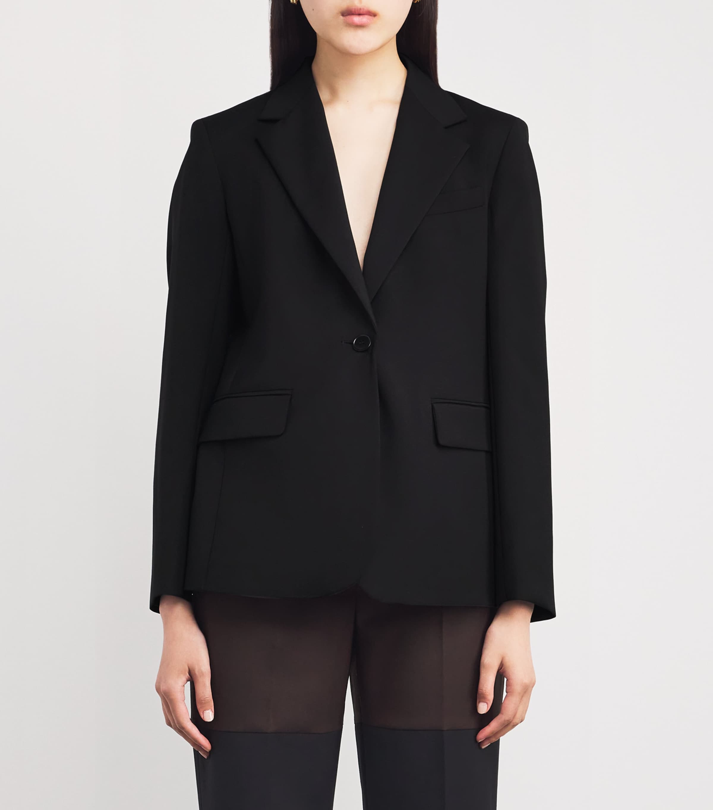 Virgin Wool Blazer BLACK Image 3