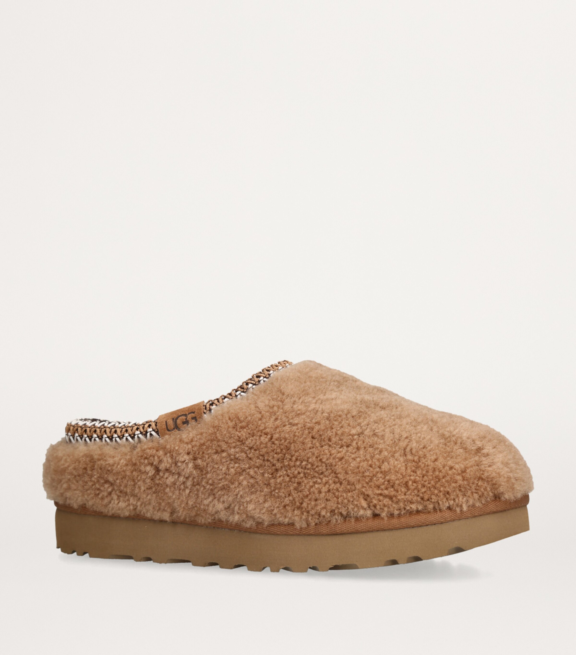 UGG Sheepskin Tasman Maxi Curly Slippers Chestnut Image 3