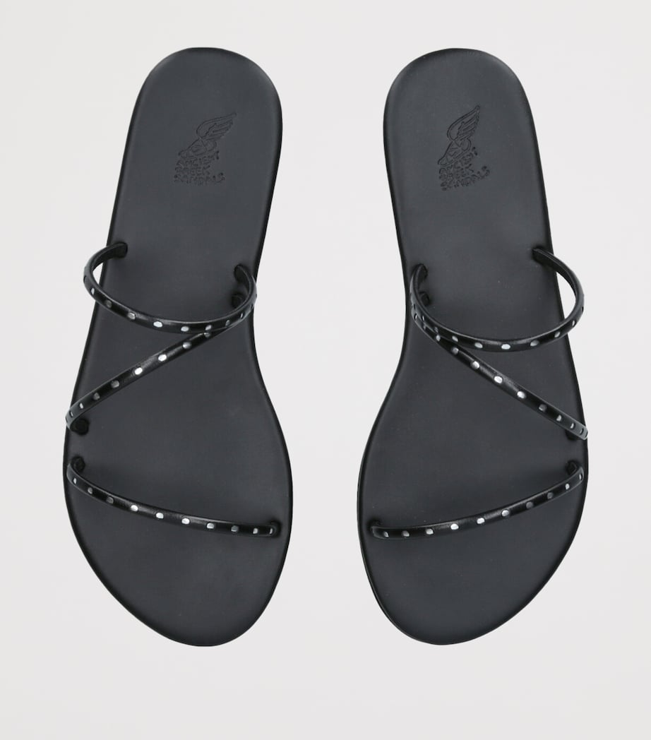 Ancient Greek Sandals Embellished Lynx Sandals Black Image 4