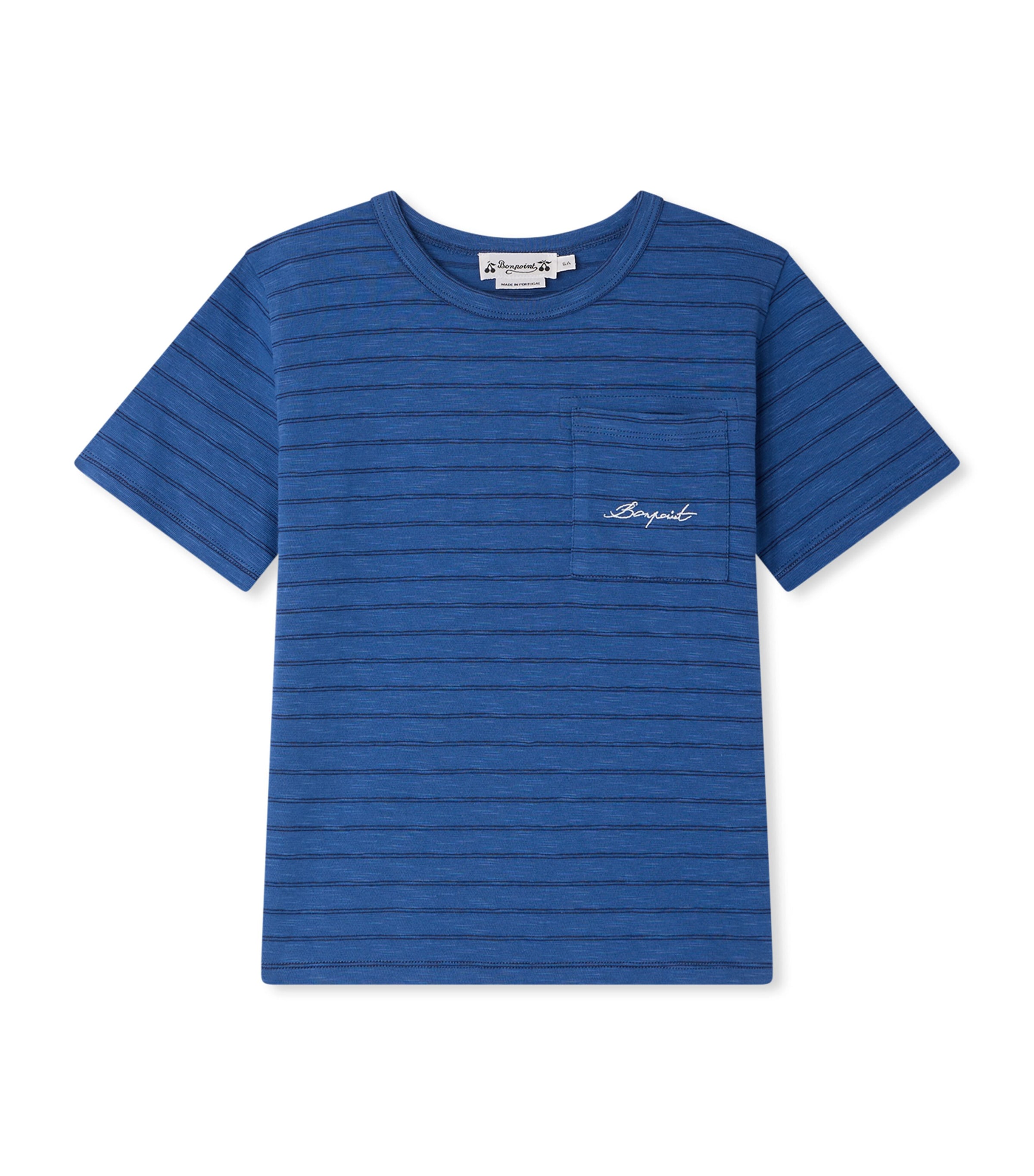Bonpoint Stripe Elrador T-Shirt (10-14 Years) Bleu Intense Image 1