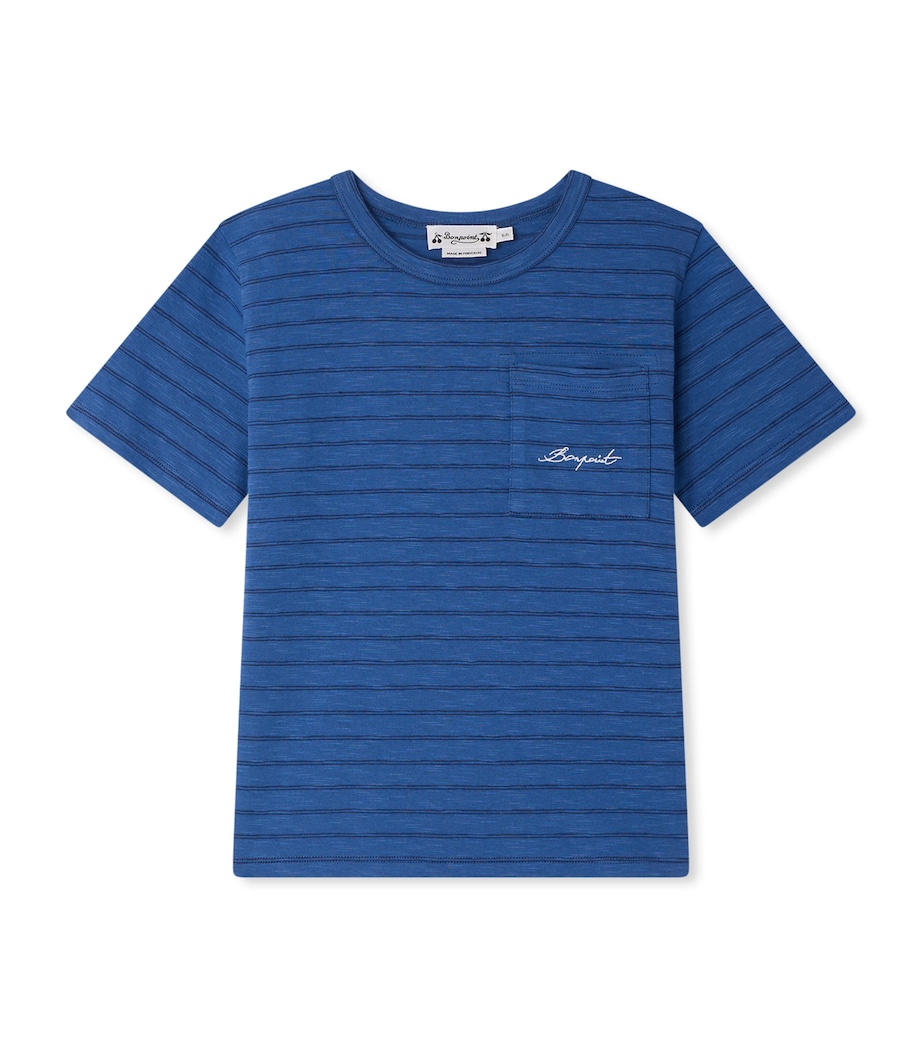 Bonpoint Stripe Elrador T-Shirt (10-14 Years) Bleu Intense Image 1