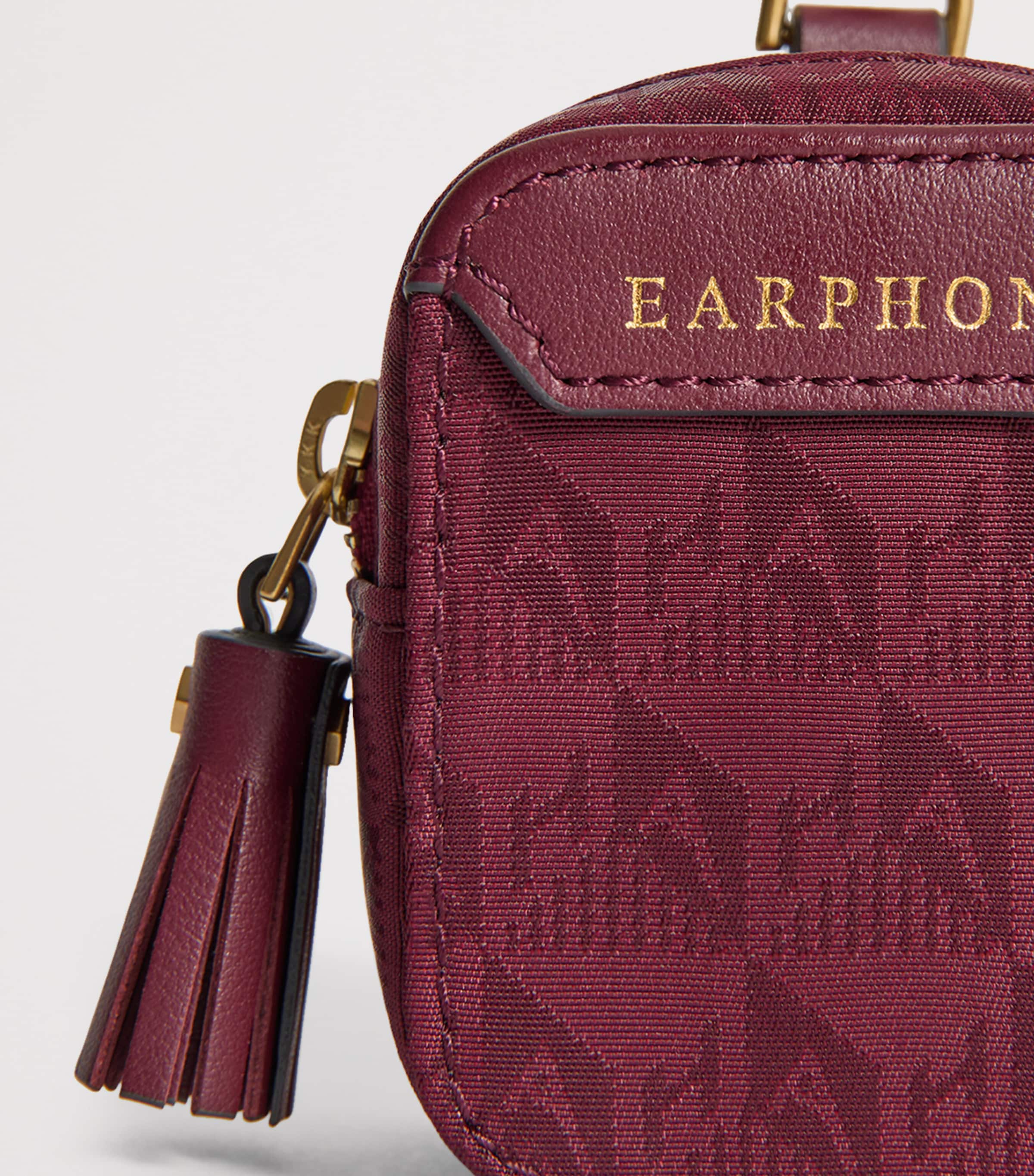 Jacquard Logo Earphones Case MAGENTA Image 2