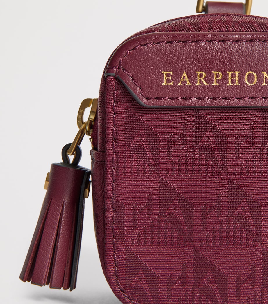 Jacquard Logo Earphones Case MAGENTA Image 2