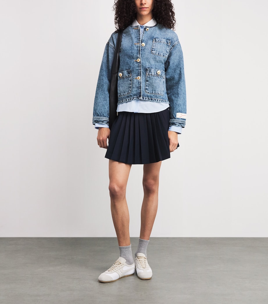 Round-Neck Denim Jacket BLUE JEAN Image 2