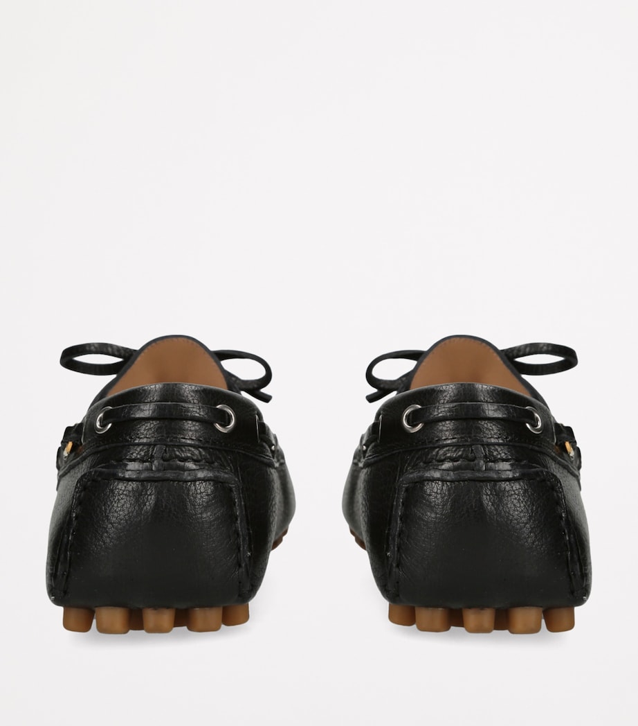 Leather Driving Shoes BLACK Image 2