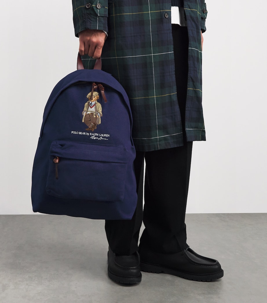 Canvas Polo Bear Backpack NAVY Image 5