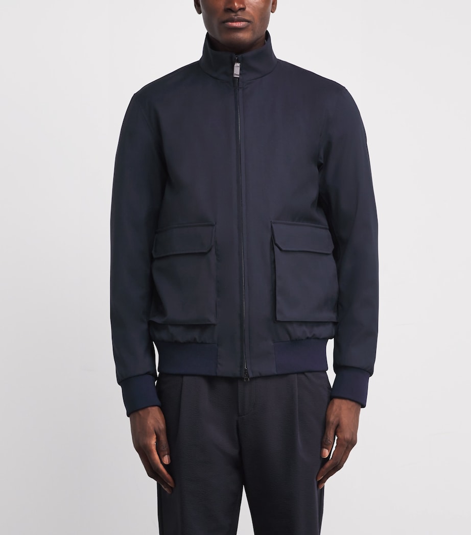 Virgin Wool Bomber Jacket BLU 9201 Image 3