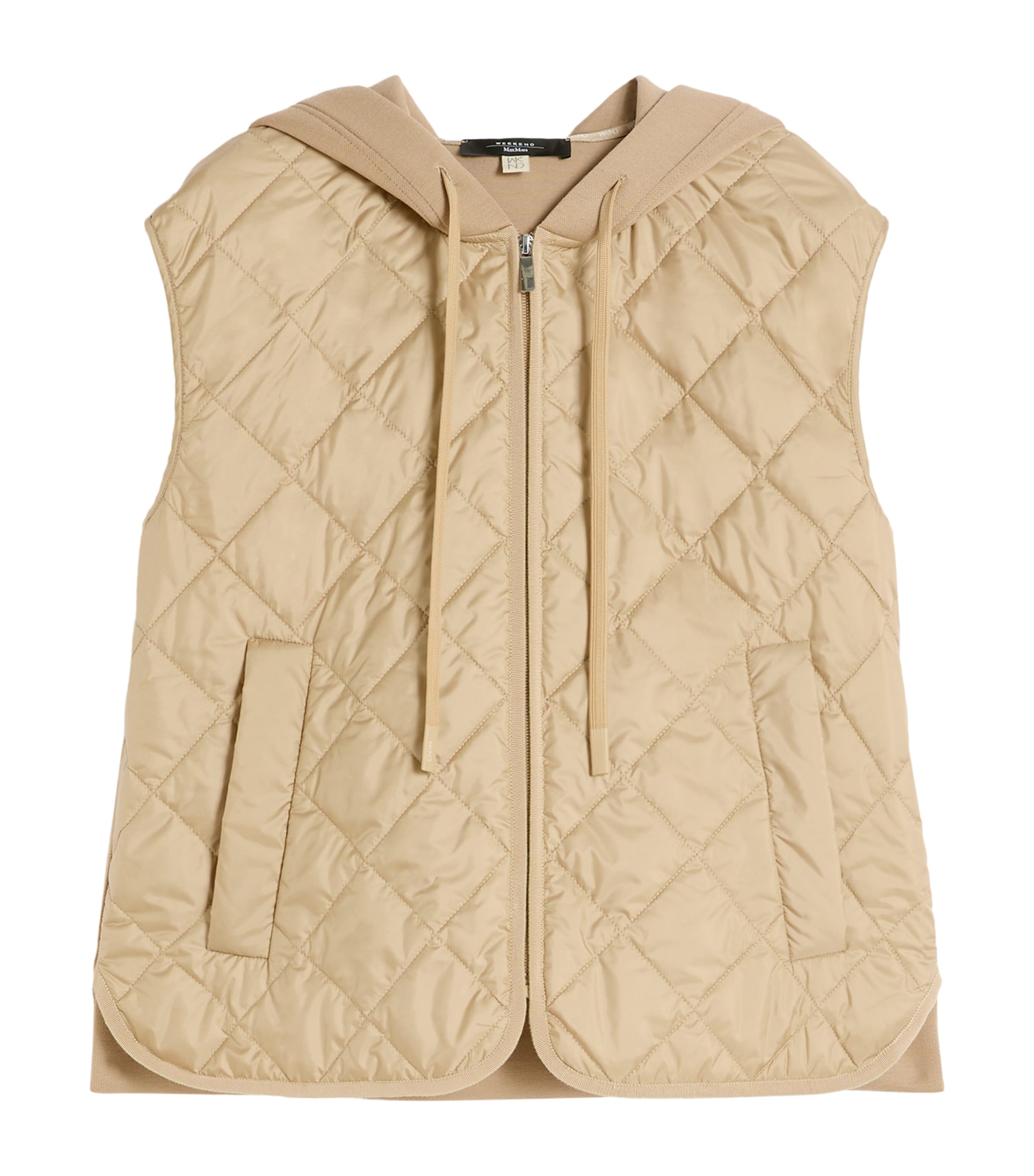Weekend Max Mara Womens Padded Quilted Gilet Beige Image 1