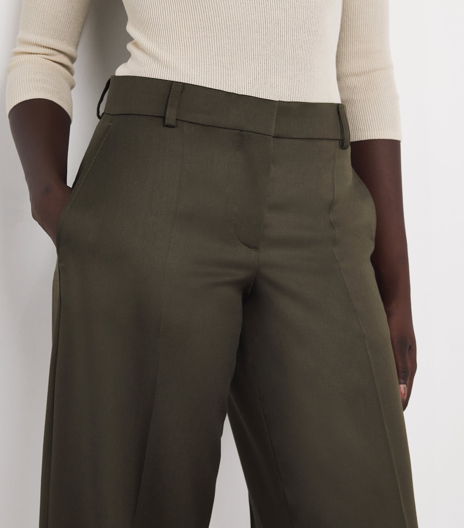 Wool Tailored Trousers 2942 KHAKI Image 6