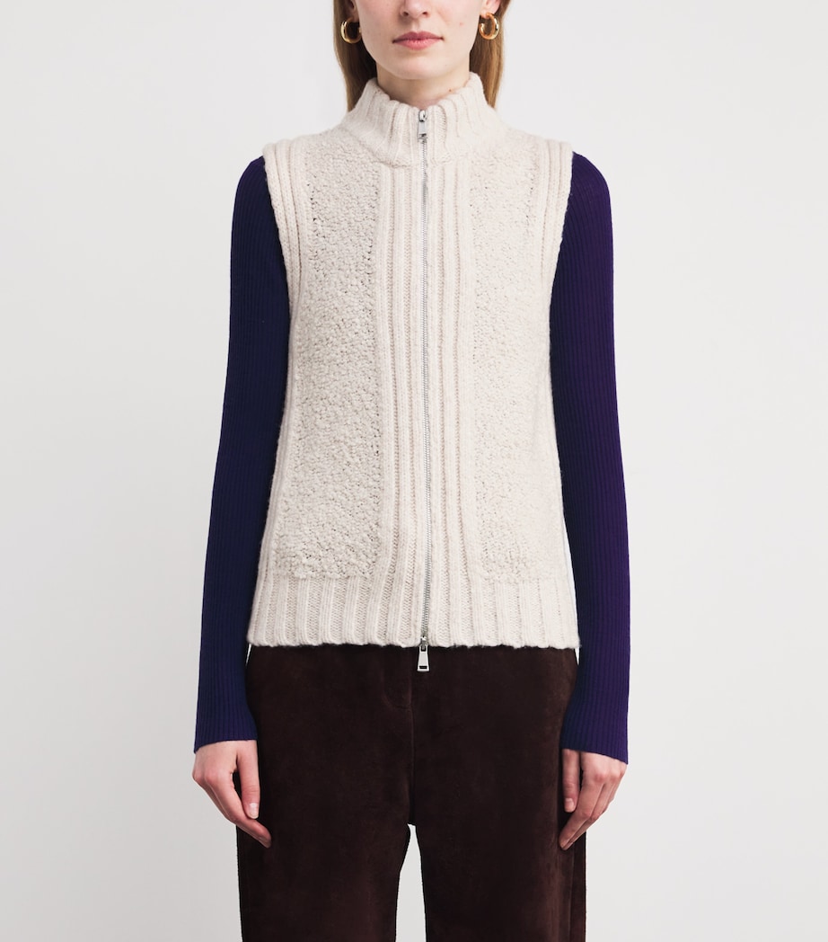 Teddy Bouclé Gilet PALE OATMEAL Image 3