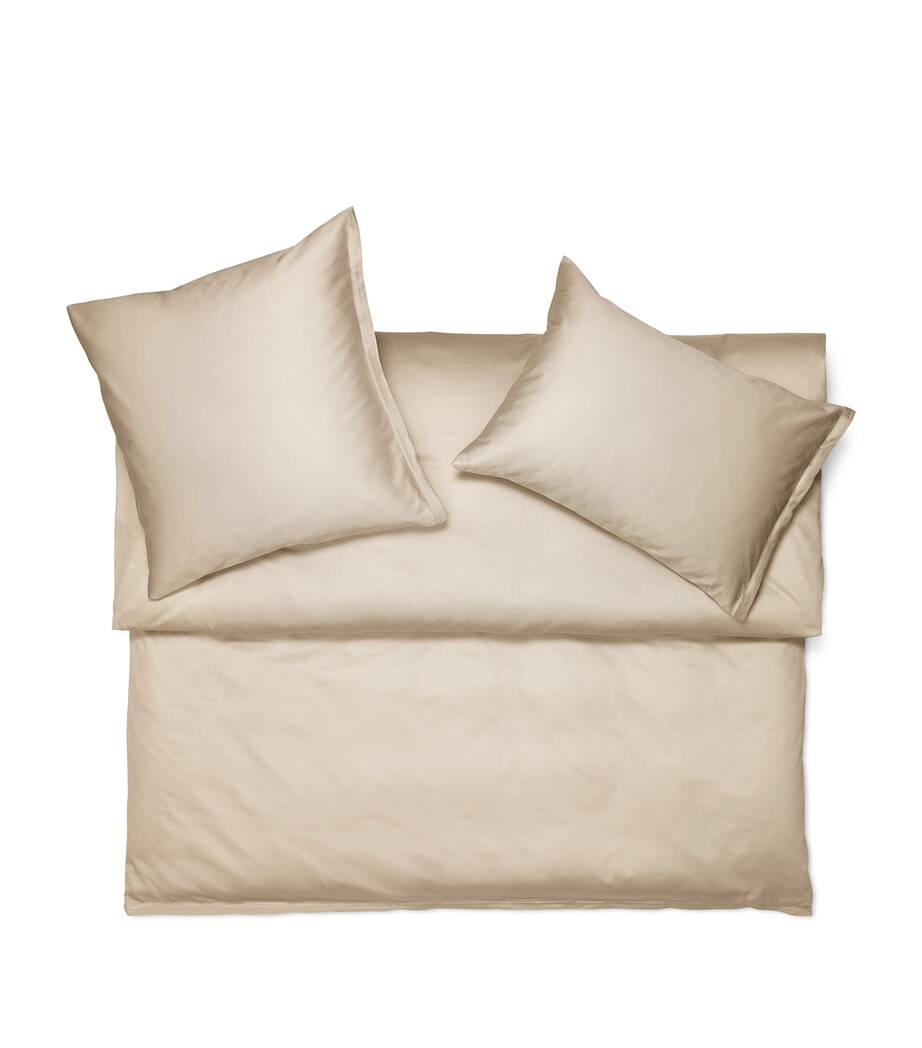 Schlossberg Cotton Sateen Noblesse Uni Super King Flat Sheet (280cm x 310cm) Canne Image 1