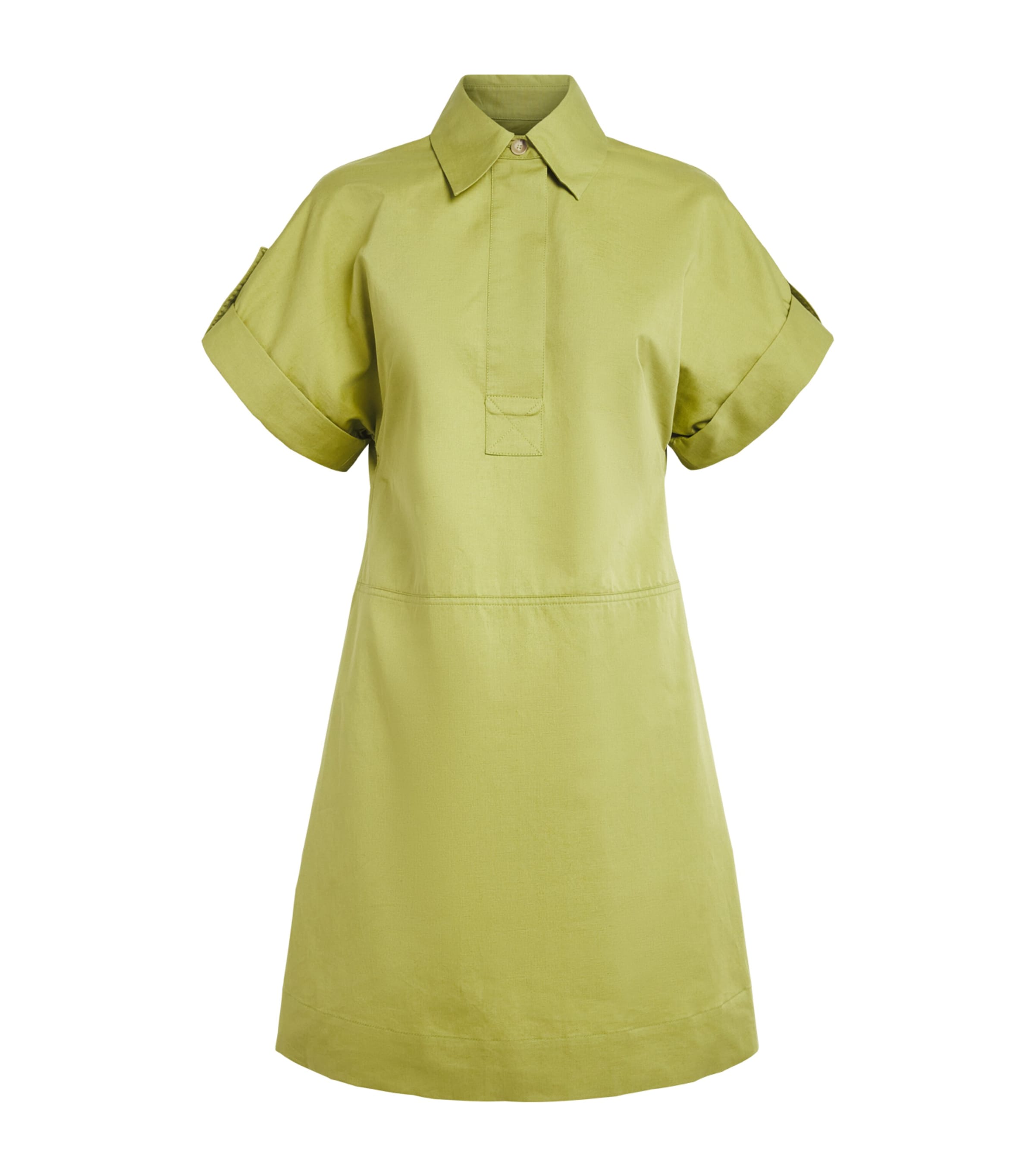 Joseph Womens Cotton-Linen Ali Mini Dress Pond Image 1