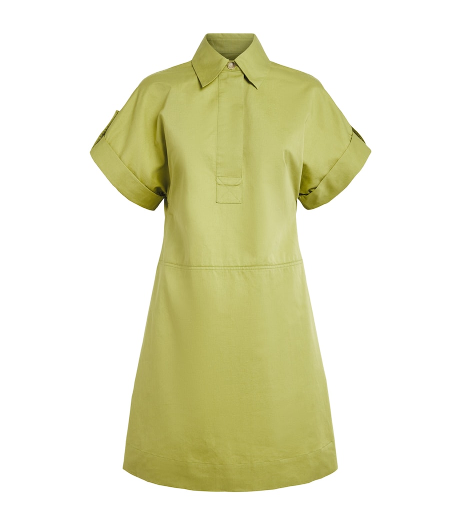Joseph Womens Cotton-Linen Ali Mini Dress Pond Image 1