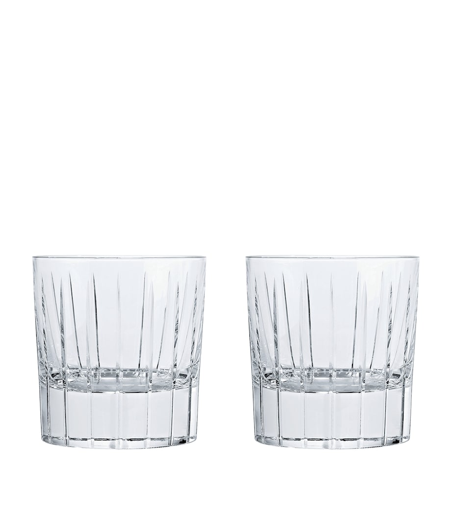 Set of 2 Iriana Crystal Old Fashioned Glasses (190ml) SILVER Image 1