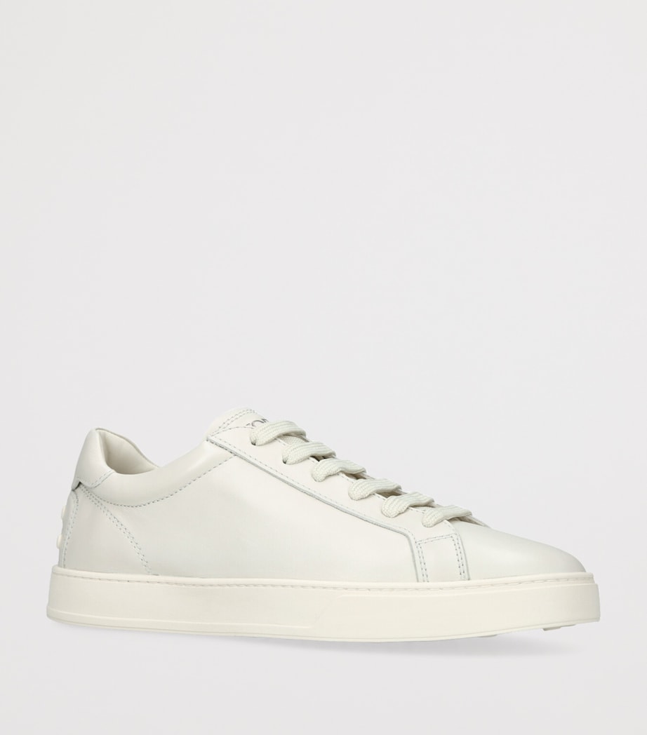 Leather Allacciata Cassetta Sneakers BONE Image 3
