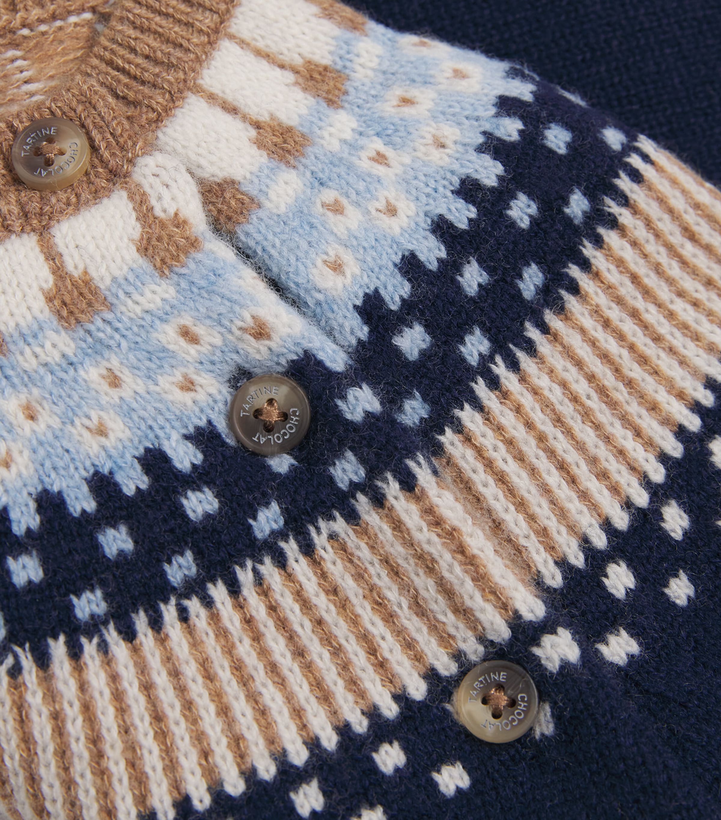 Wool Fair Isle Sweater (3 Months-4 Years) 4MARINE Image 3