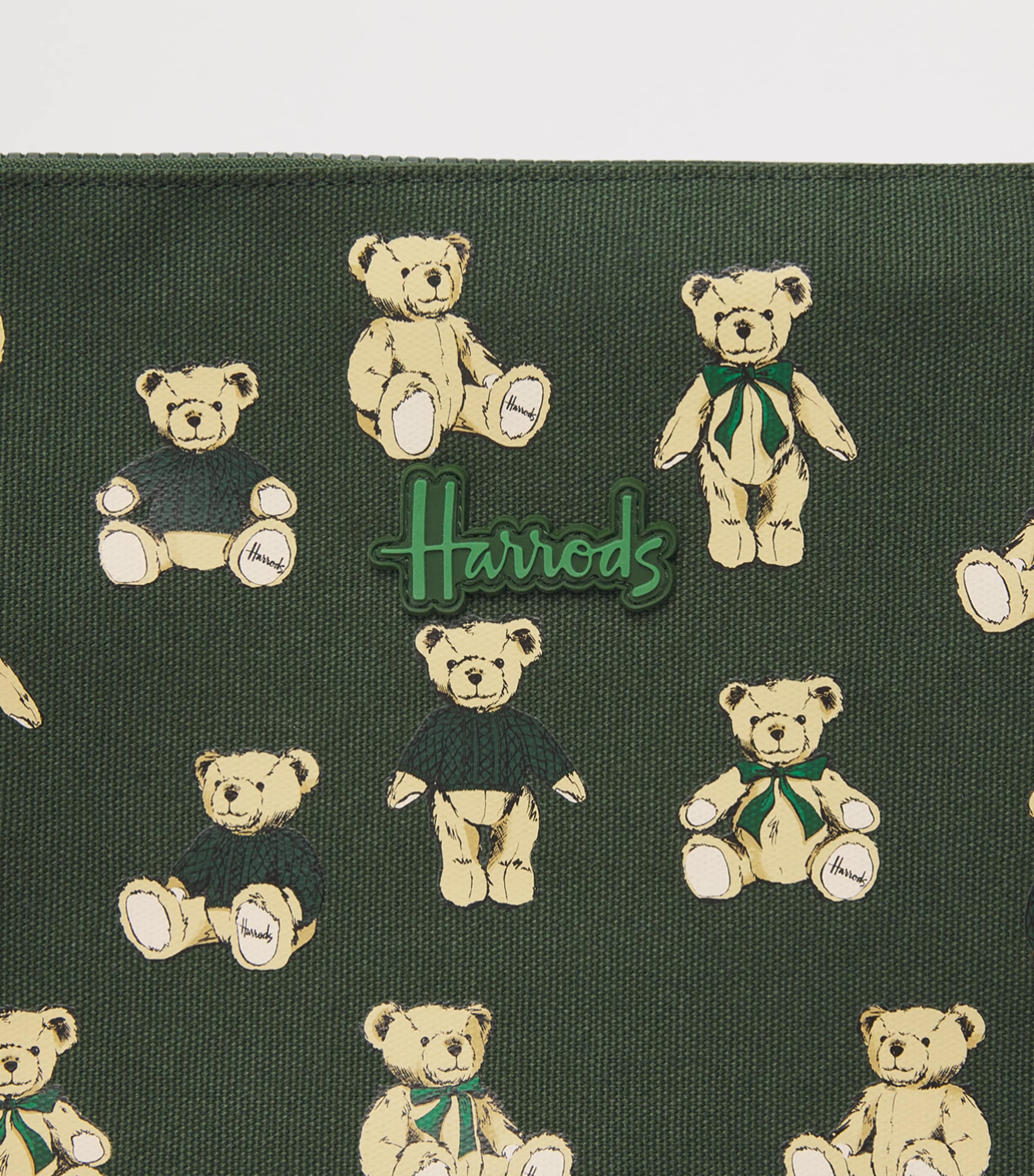 Harrods Henry Bear Packable Overnight Tote Bag Harrods Green Image 3
