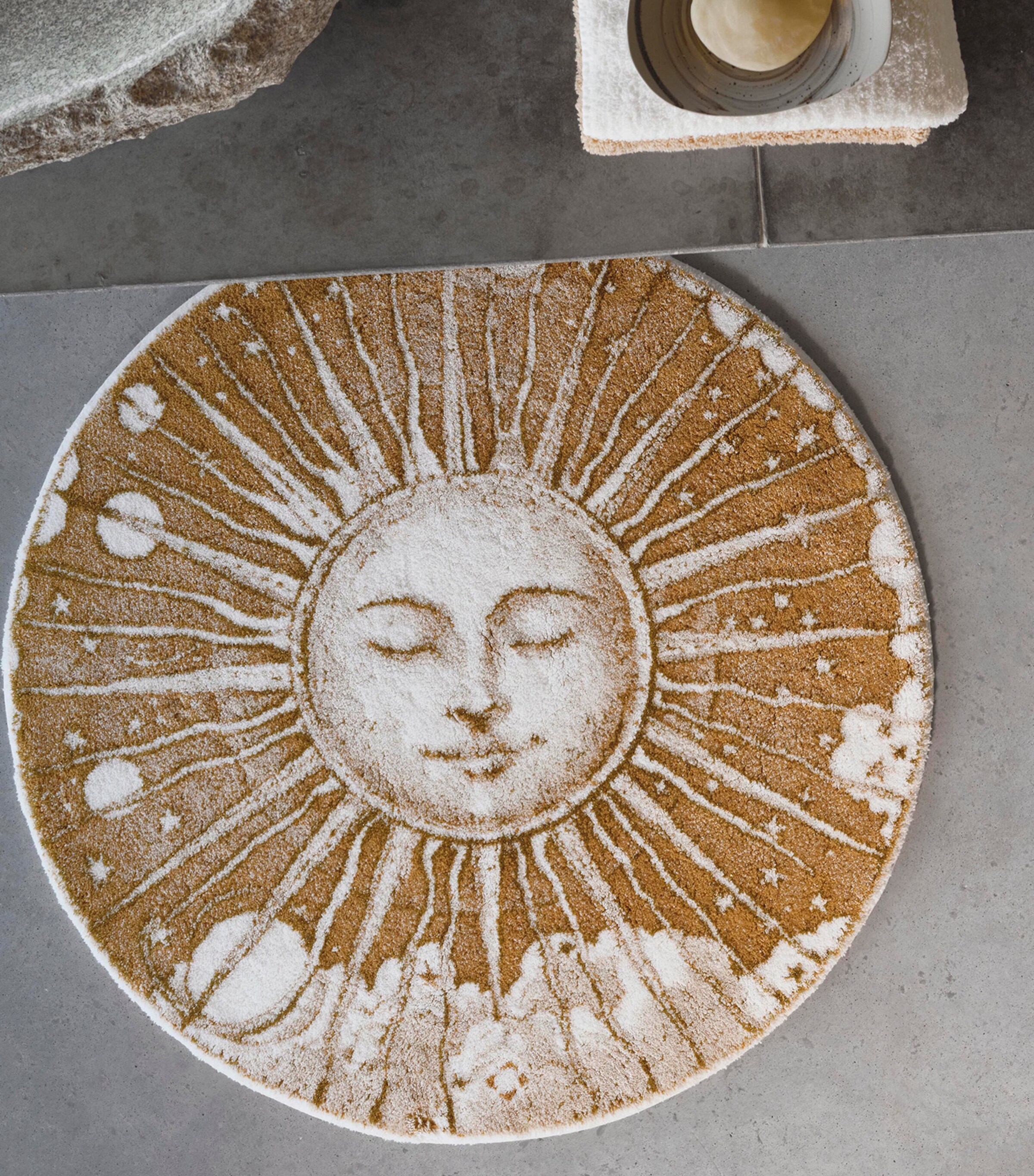 Roi Soleil Bath Mat (90cm) GOLD Image 3