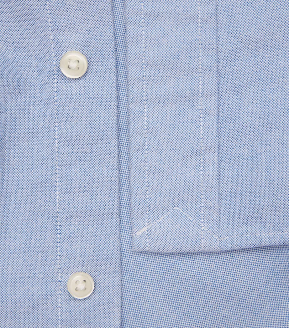Polo Ralph Lauren Mens Custom Fit Oxford Shirt Blue Image 6