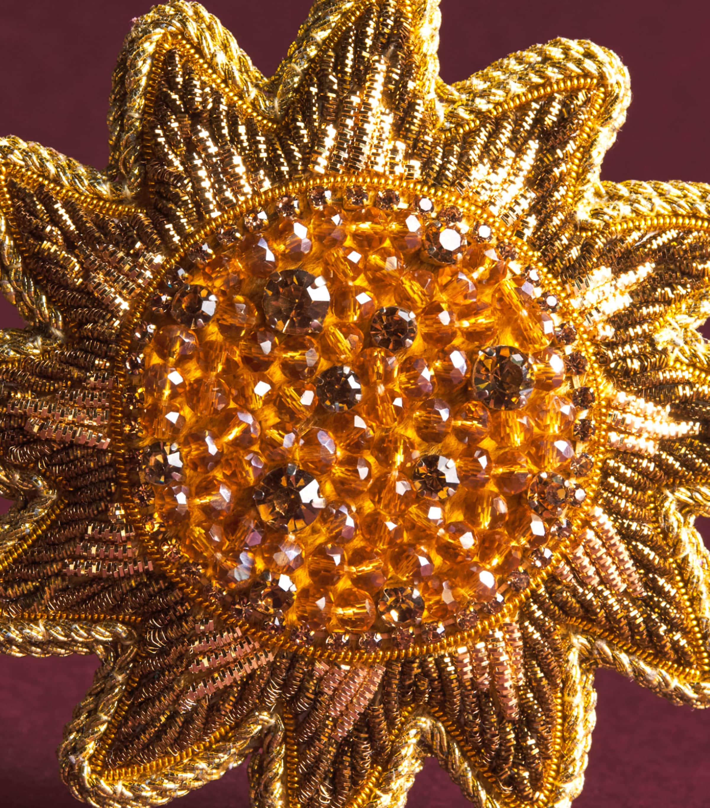 Tinker Tailor Beaded Sunburst Tree Decoration Old Gold Image 2
