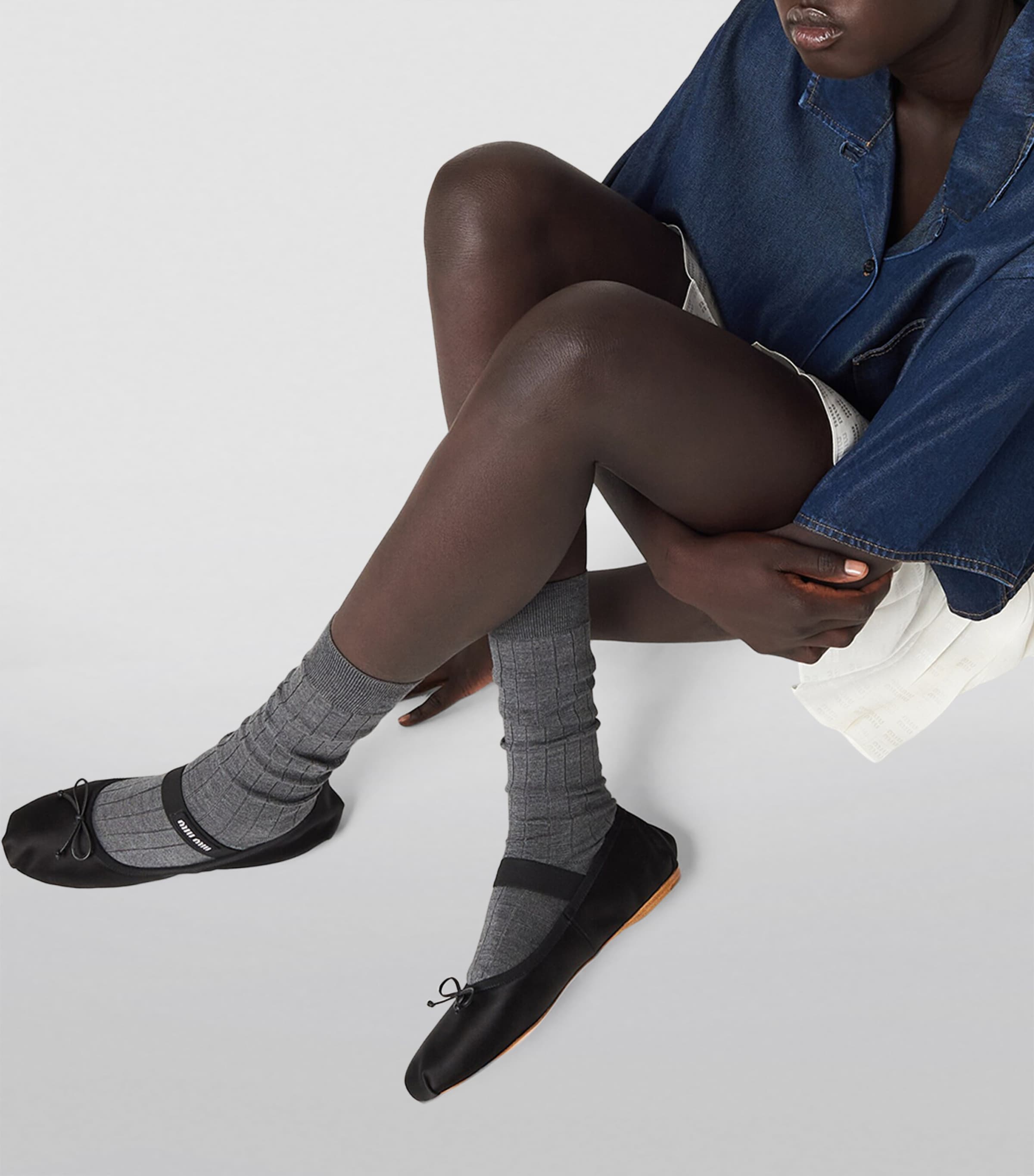 Satin Ballet Flats F0002 Image 3