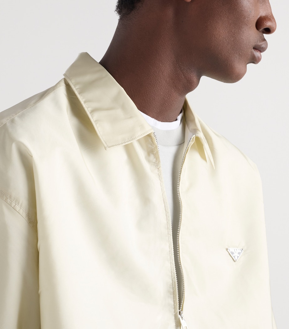 Prada Mens Re-Nylon Short-Sleeve Shirt Neutral Image 5