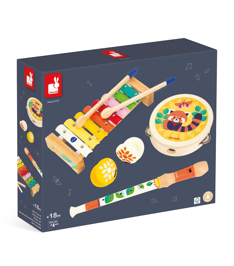 Wooden Four-Piece Musical Set MULTI Image 8