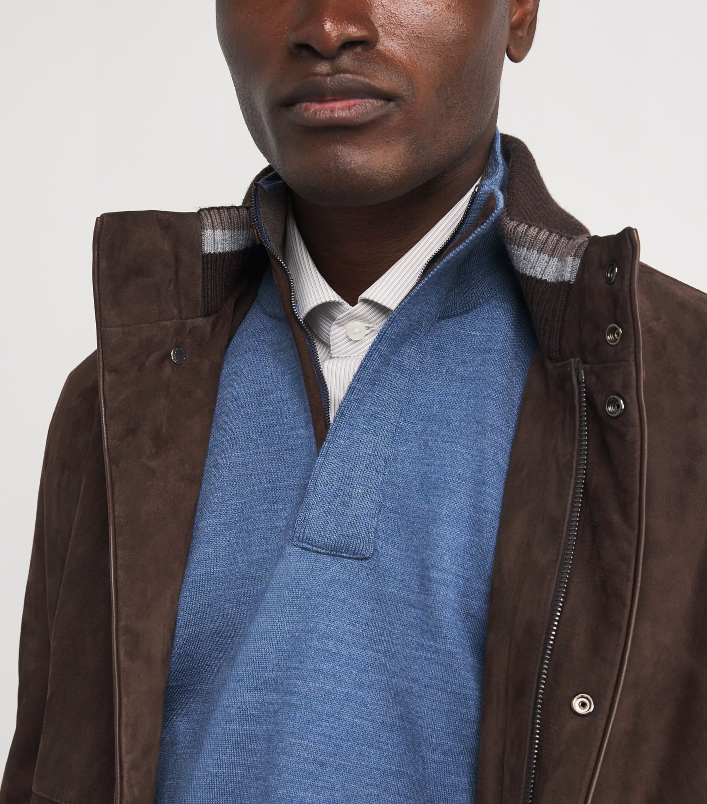 Virgin Wool Quarter-Zip Sweater 635CADET BLUE Image 6